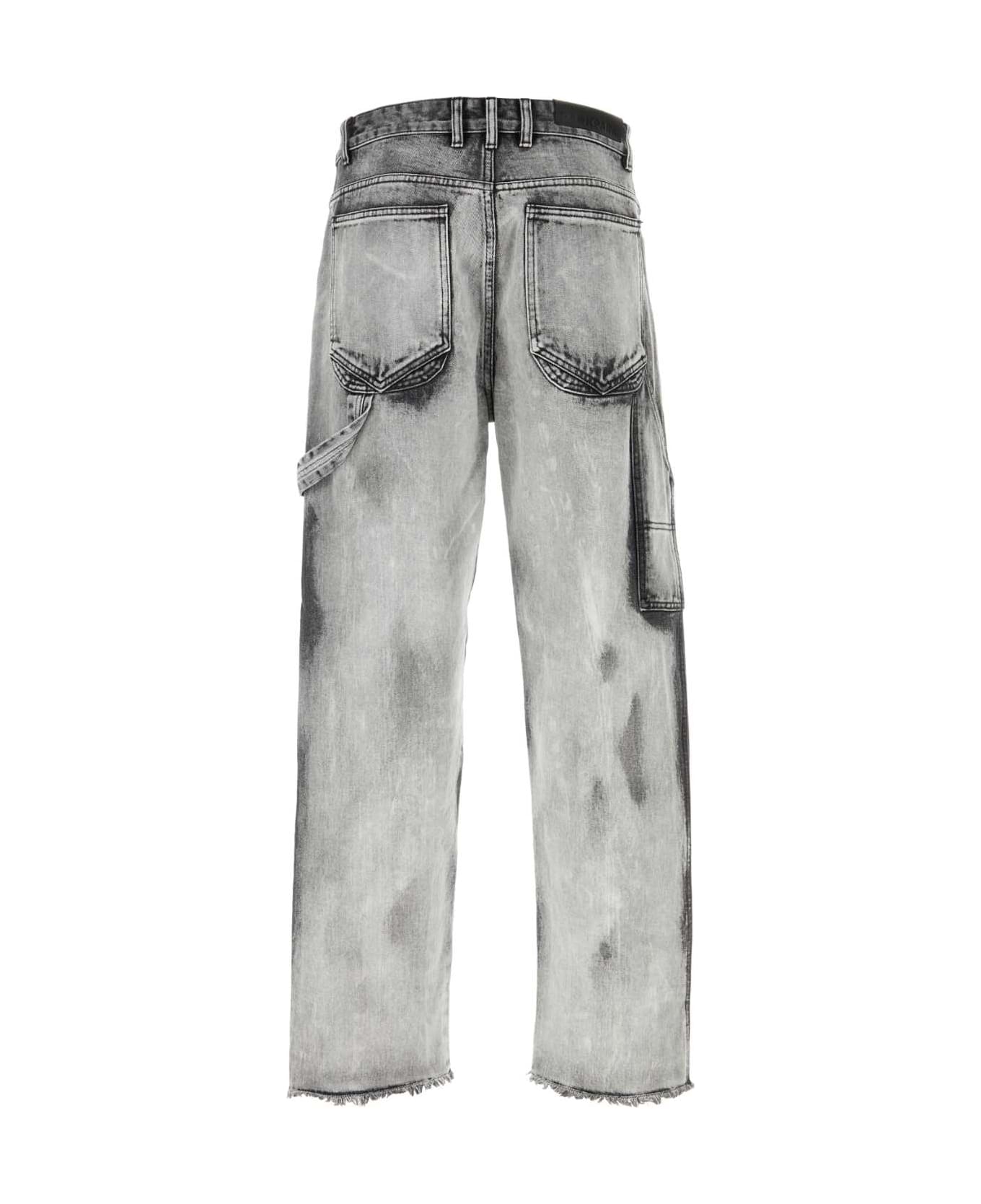 DARKPARK Grey Denim John Jeans - OFFWHITEBLACK