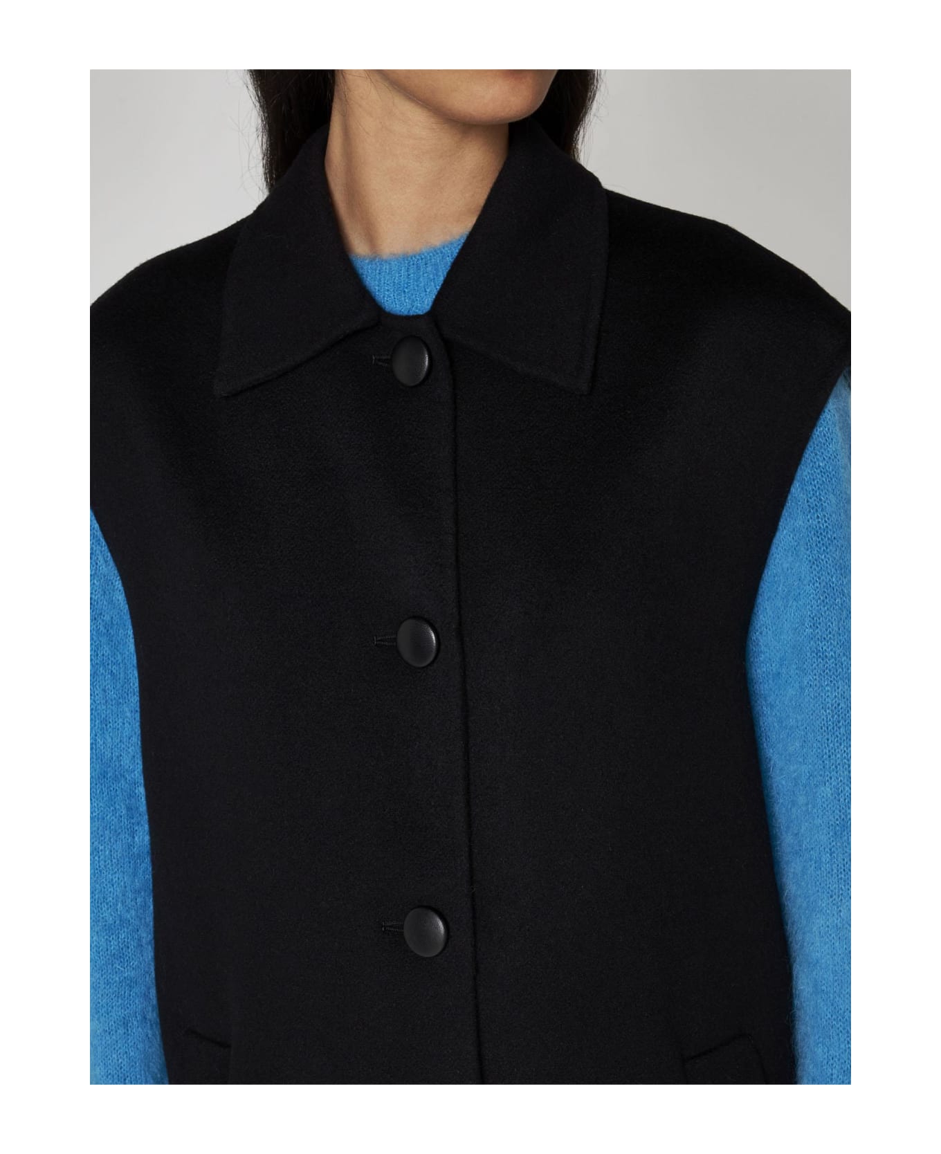 Marni Wool-blend Sleeveless Coat - Black