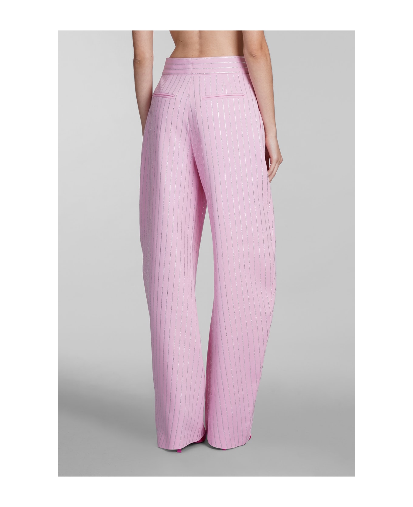The Attico Gary Pants In Rose-pink Viscose - rose-pink