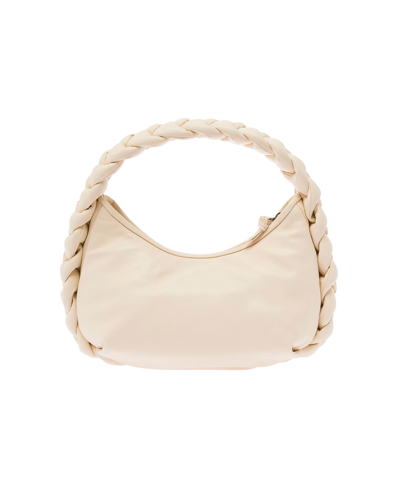 Hereu 'espiga' White Handbag With Woven Handle In Leather Woman - White