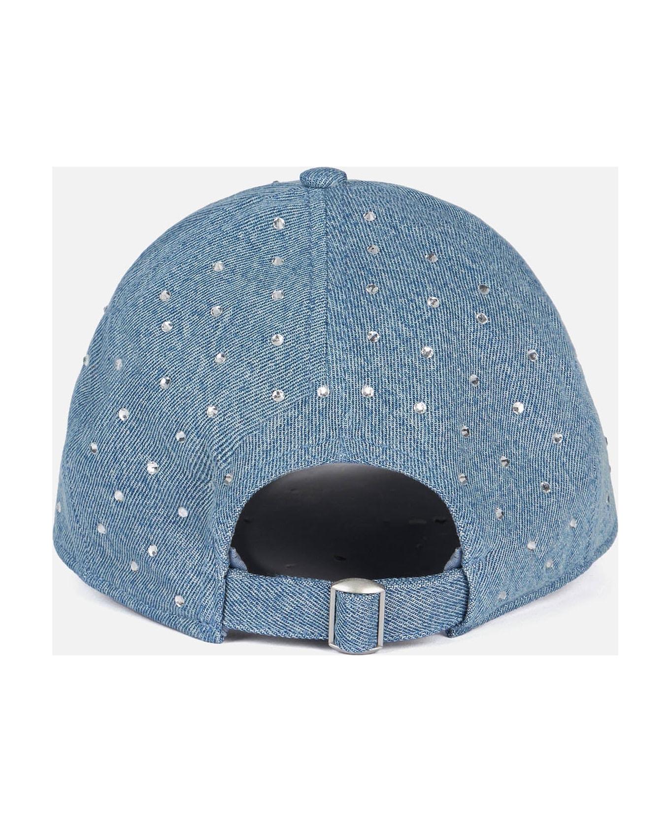 MC2 Saint Barth Denim Rhinestones Embellished Ball Cap Davis - BLUE