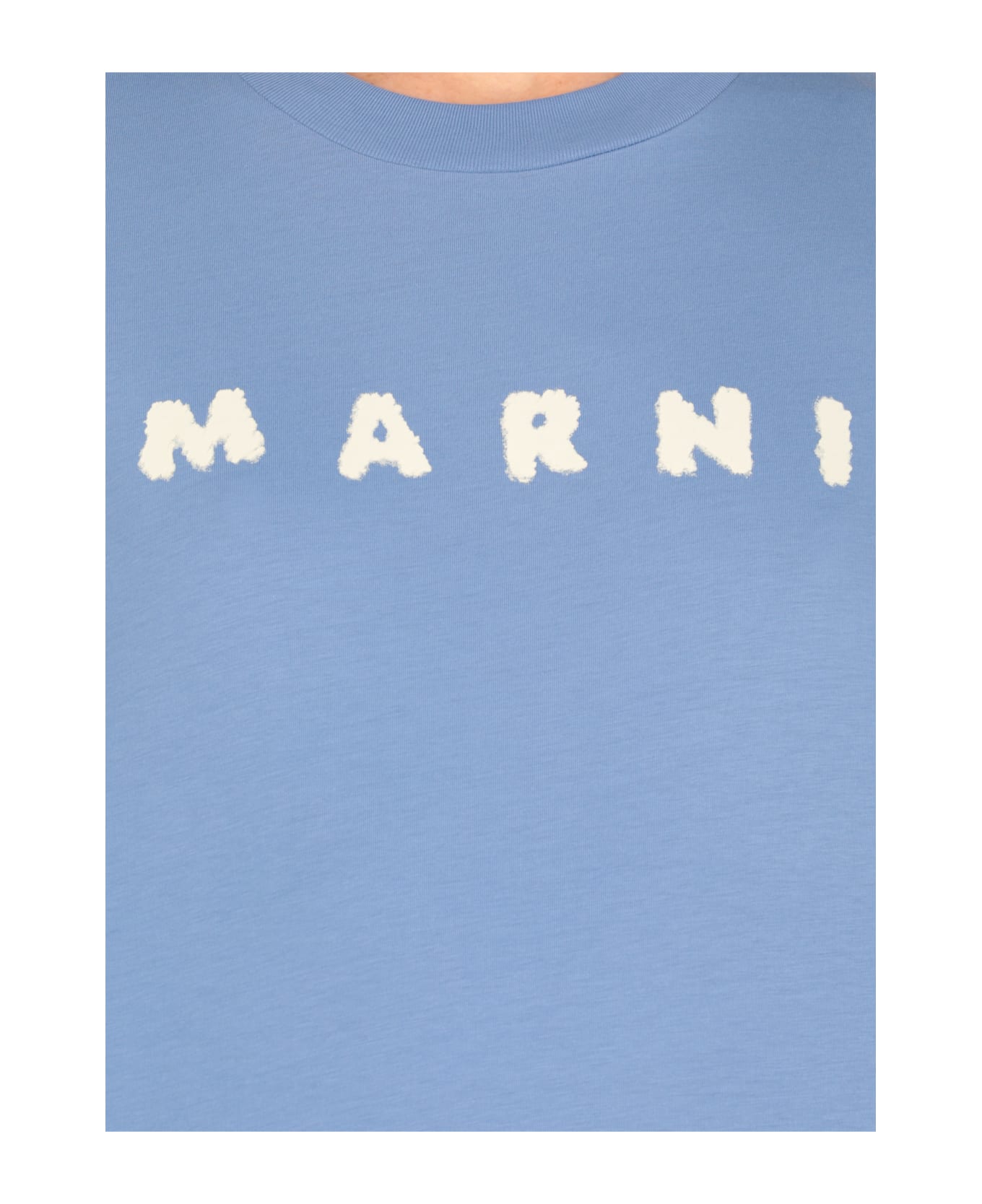 Marni Cerulean Blue Cotton T-shirt - Light Blue