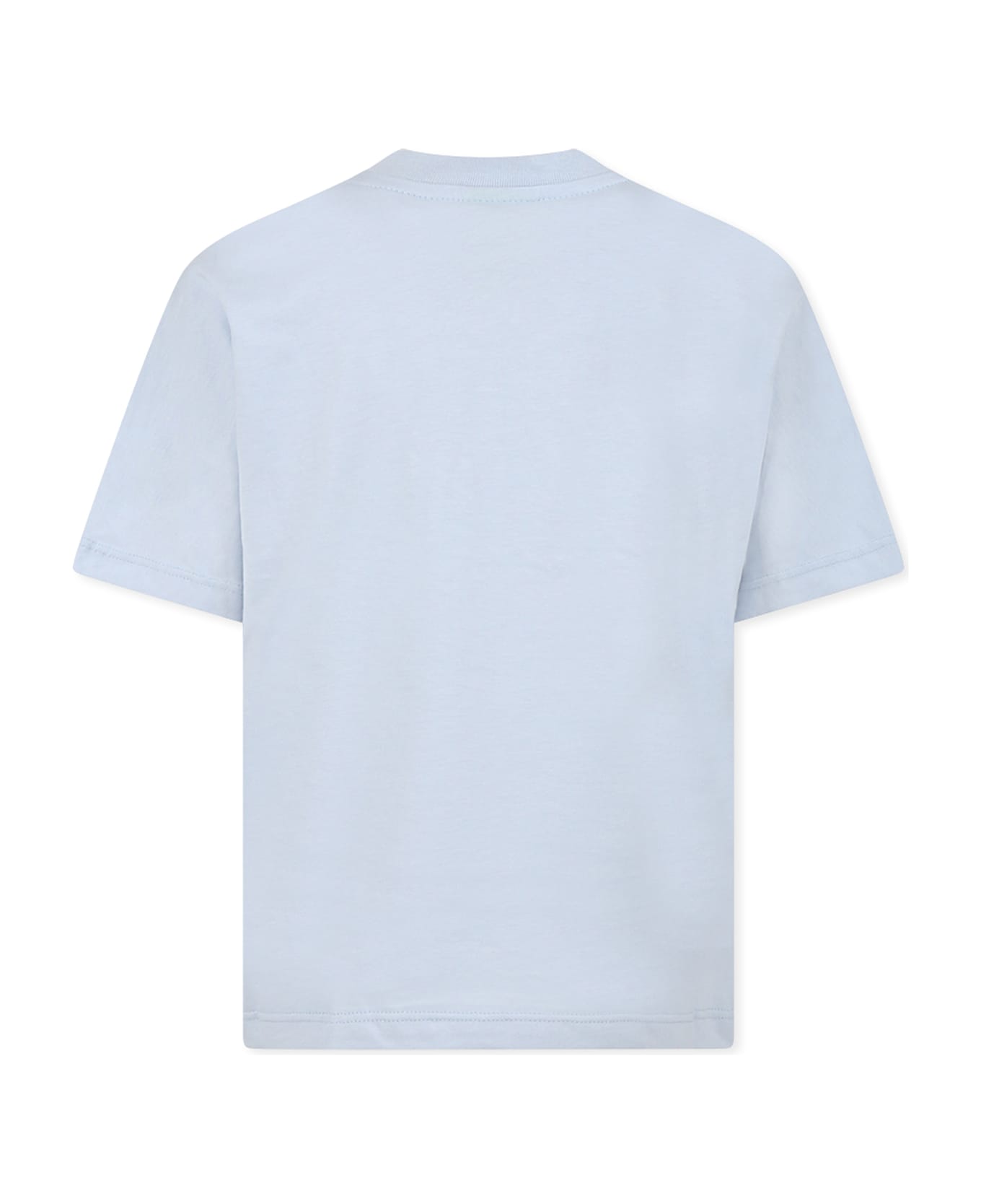Barrow Light Blue T-shirt For Girl With Logo - Light Blue