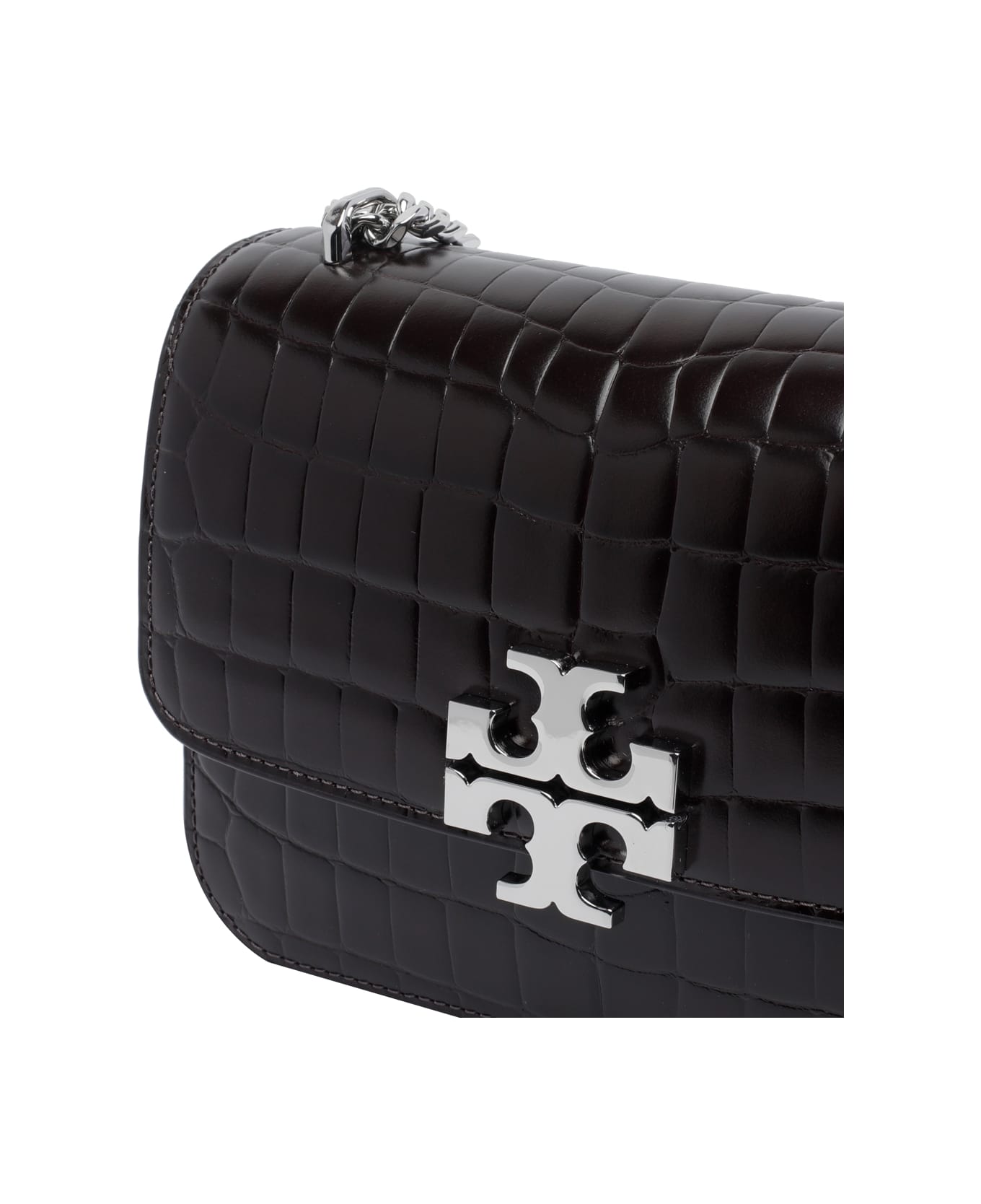 Tory Burch Small Eleanor Croc Convertible Shoulder Bag - Red