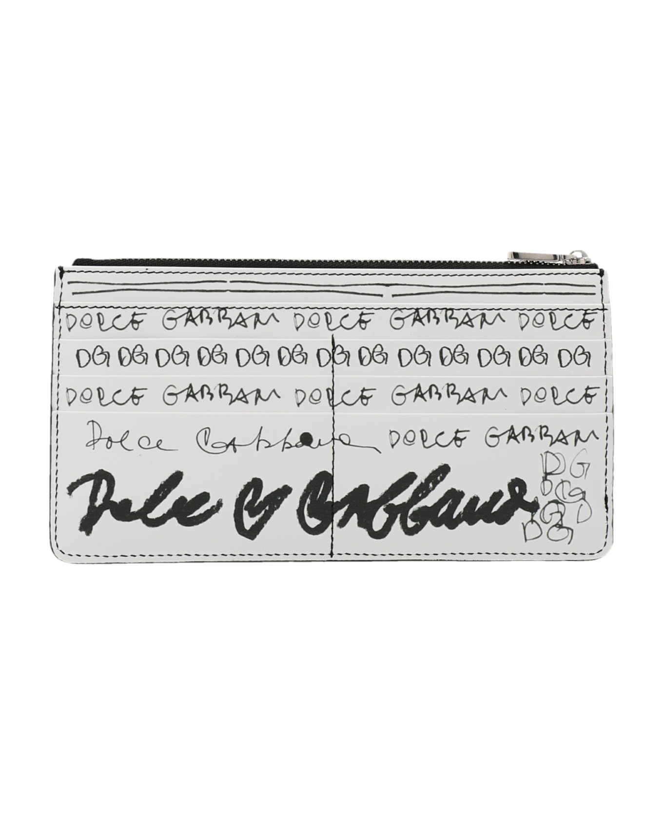 Dolce & Gabbana Logo Wallet - White/Black