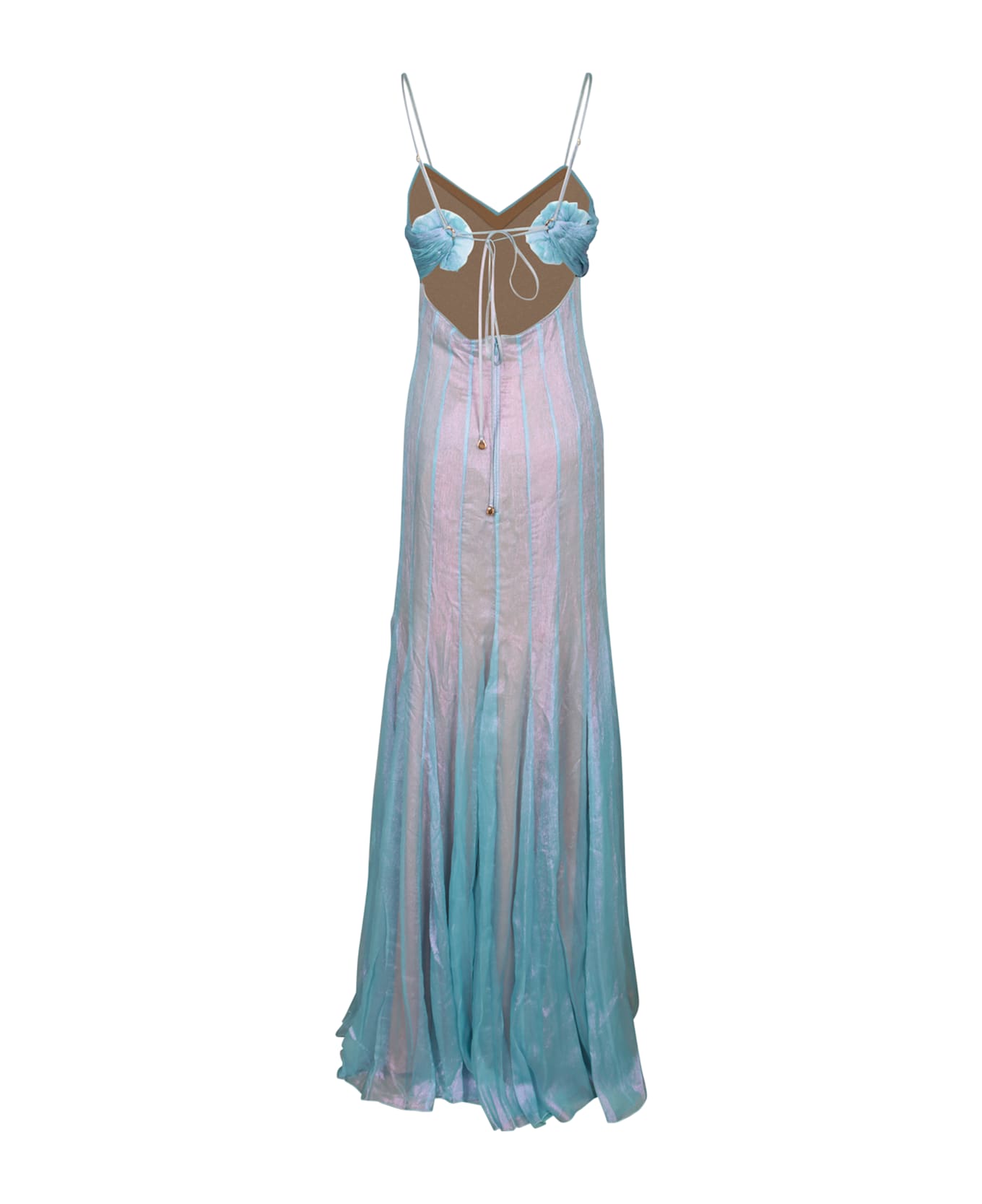 Maria Lucia Hohan Giustina Light Blue Silk Dress - Blue