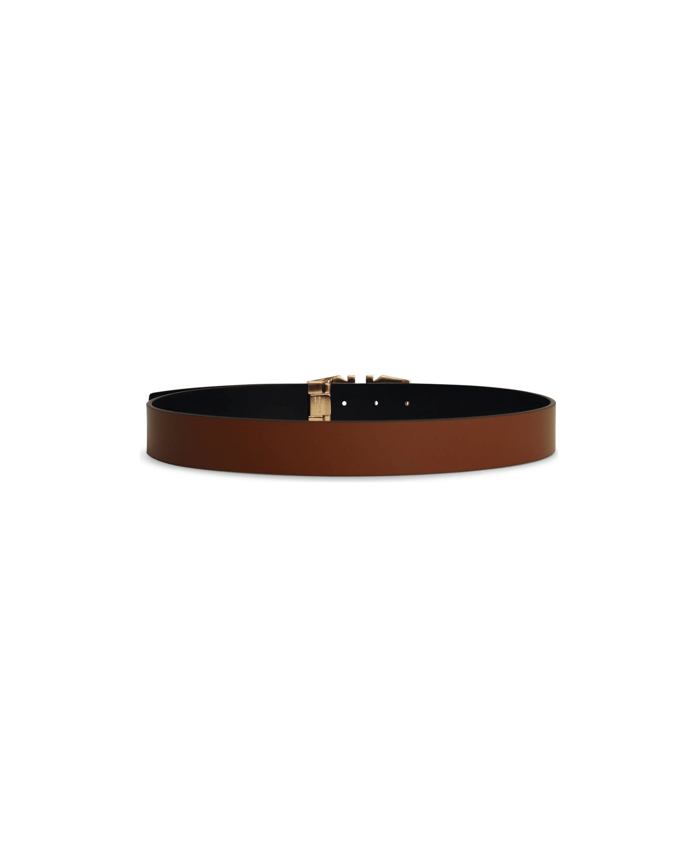 Ferragamo Reversible Brown Leather Belt - Brown