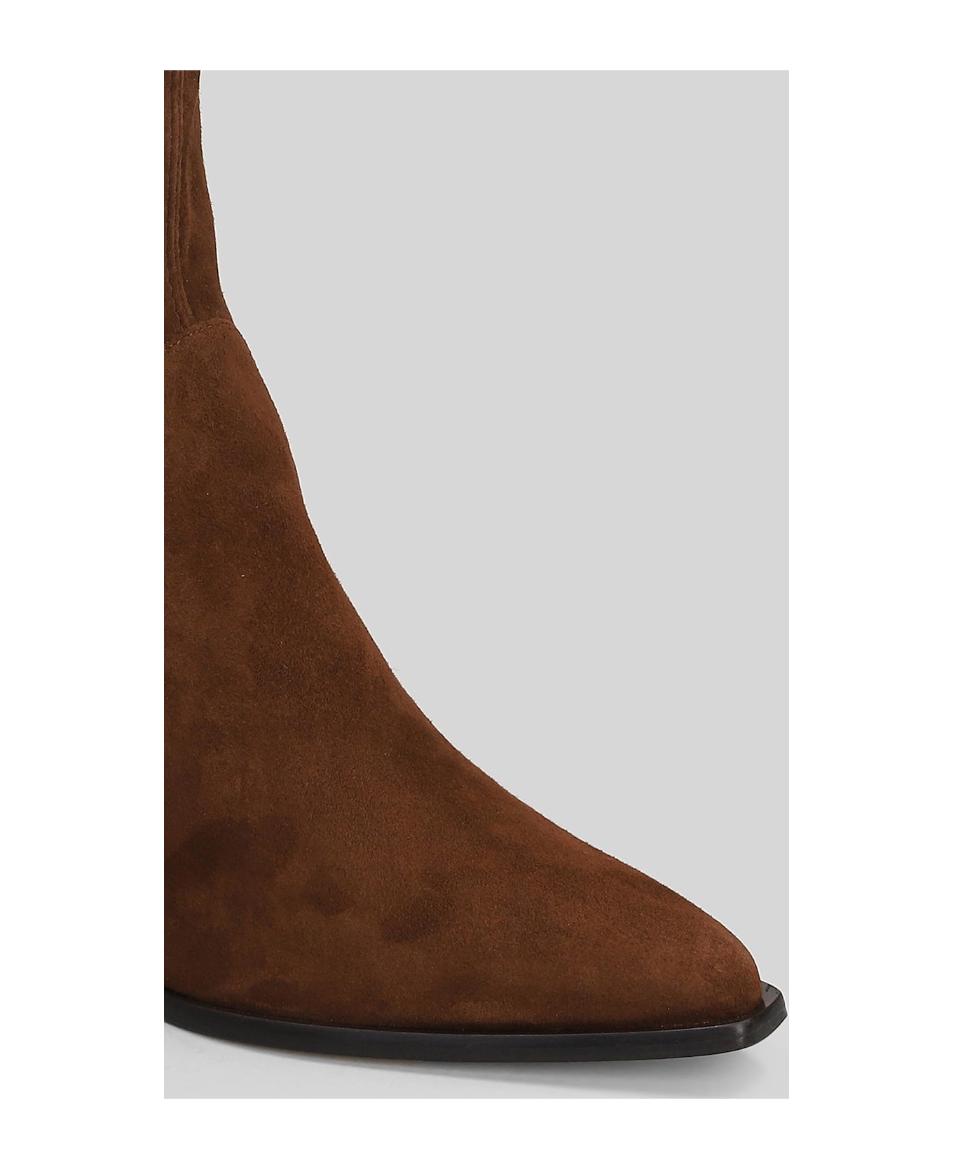 Stuart Weitzman Jolene Bootie High Heels Ankle Boots In Brown Suede - brown