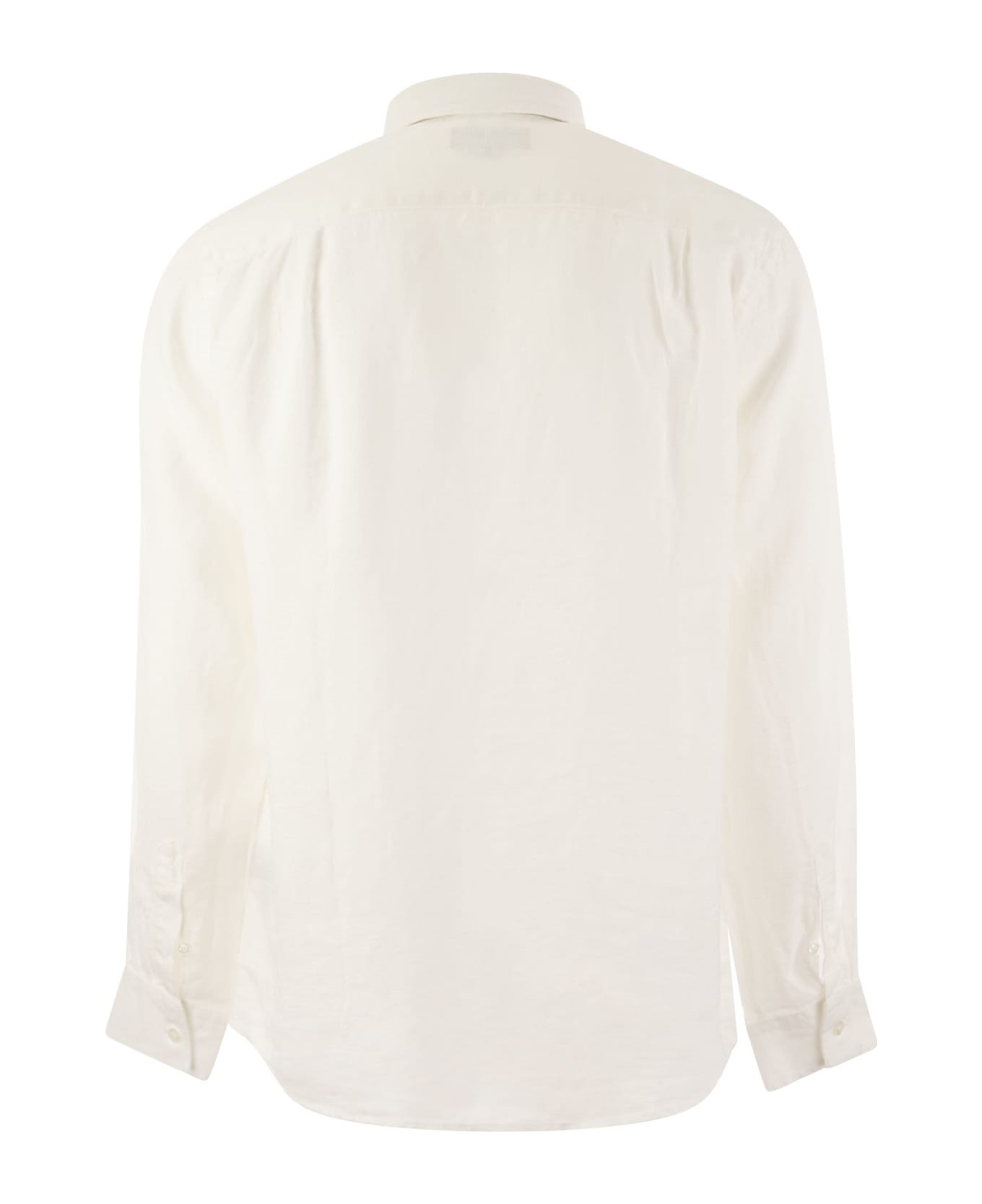 Vilebrequin Long-sleeved Linen Shirt - White シャツ