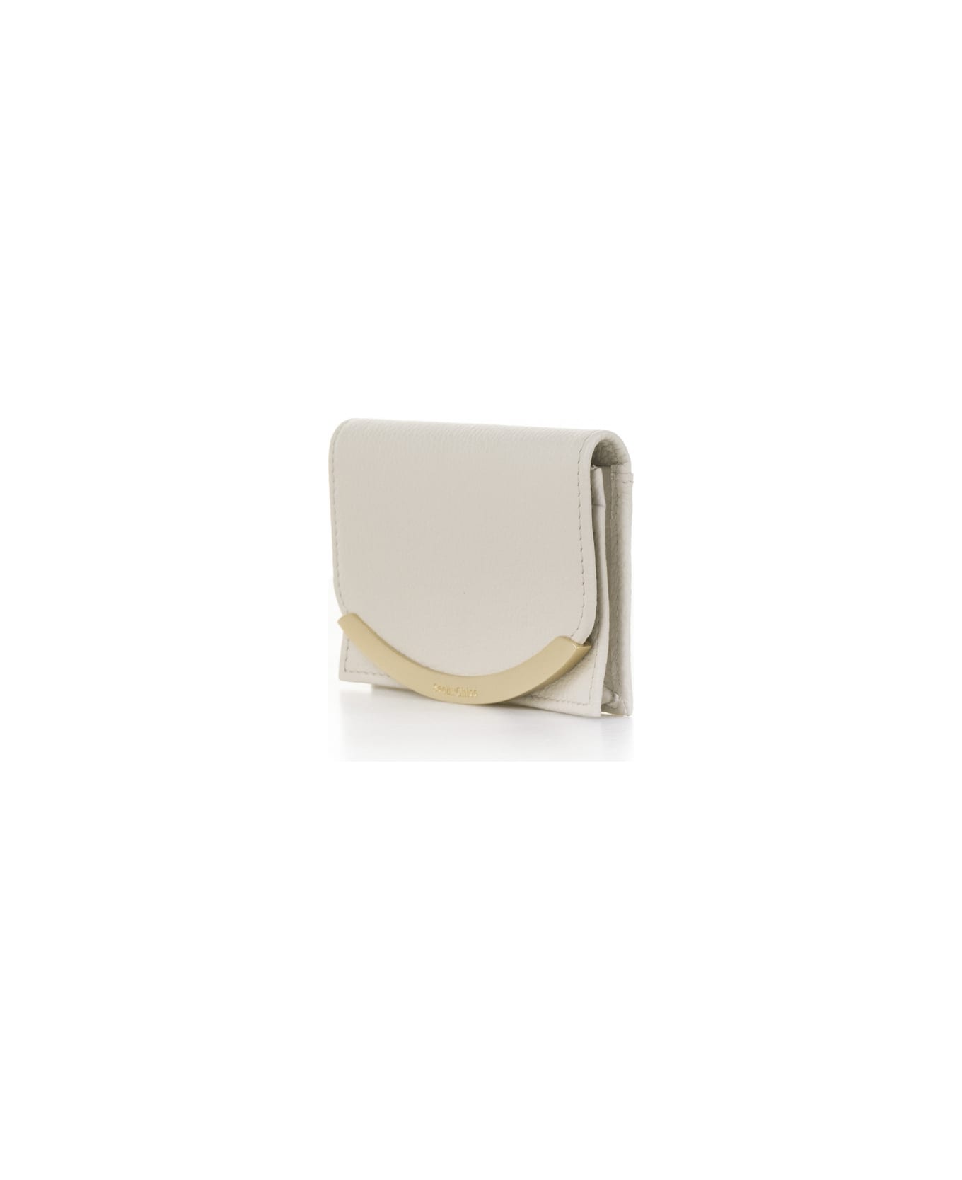 See by Chloé Lizzie Beige Leather Wallet - CEMENT BEIGE