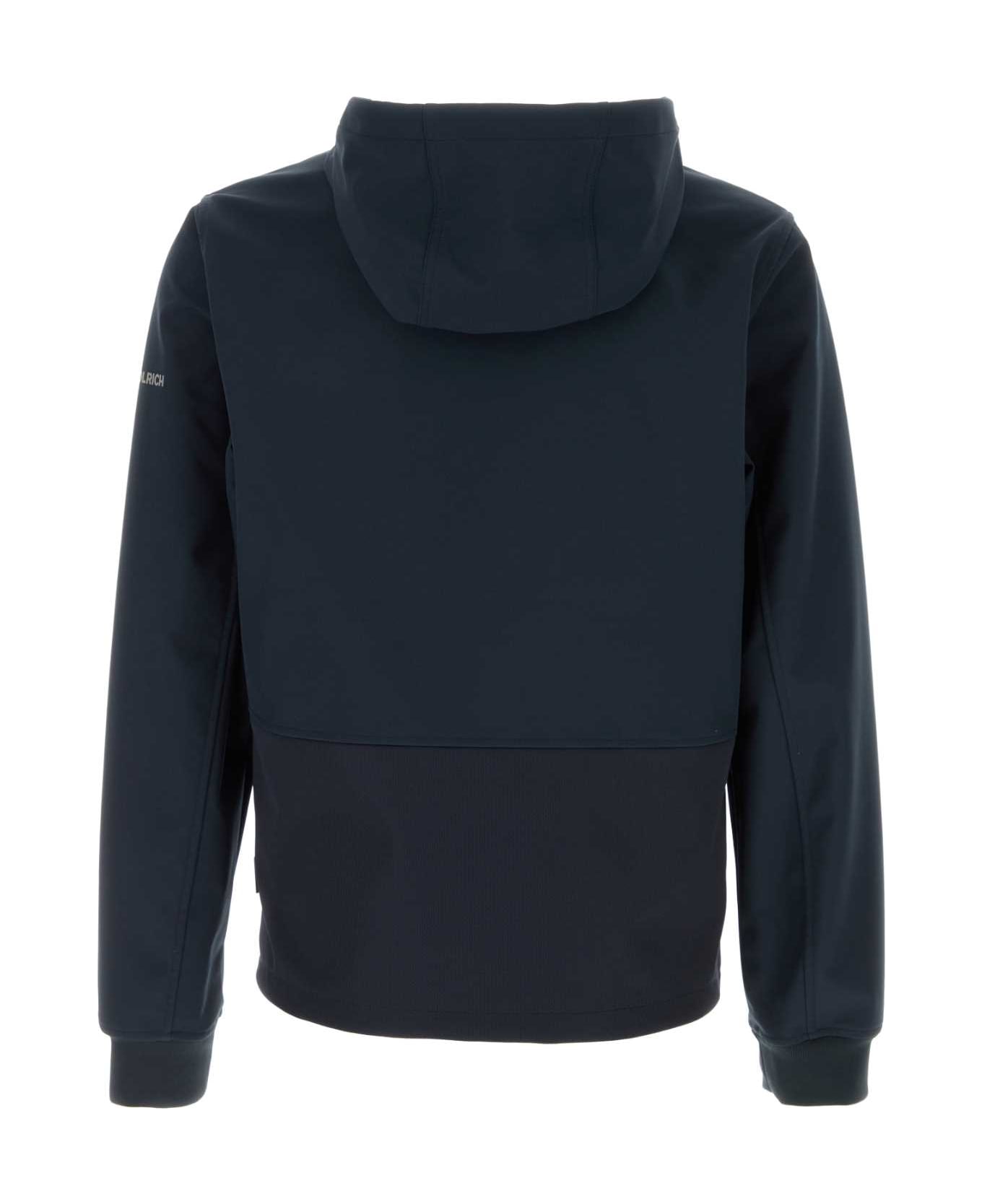 Woolrich Navy Blue Stretch Polyester Jacket - MELTONBLUE
