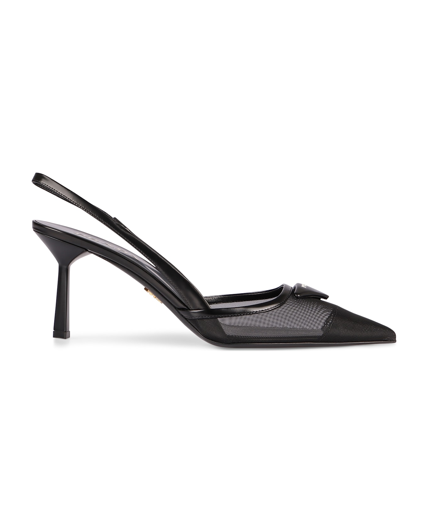 Prada Mesh Slingback Pumps - black