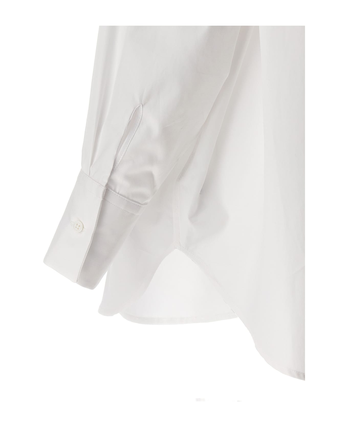 Ermanno Scervino Rhinestone Embroidery Shirt - WHITE