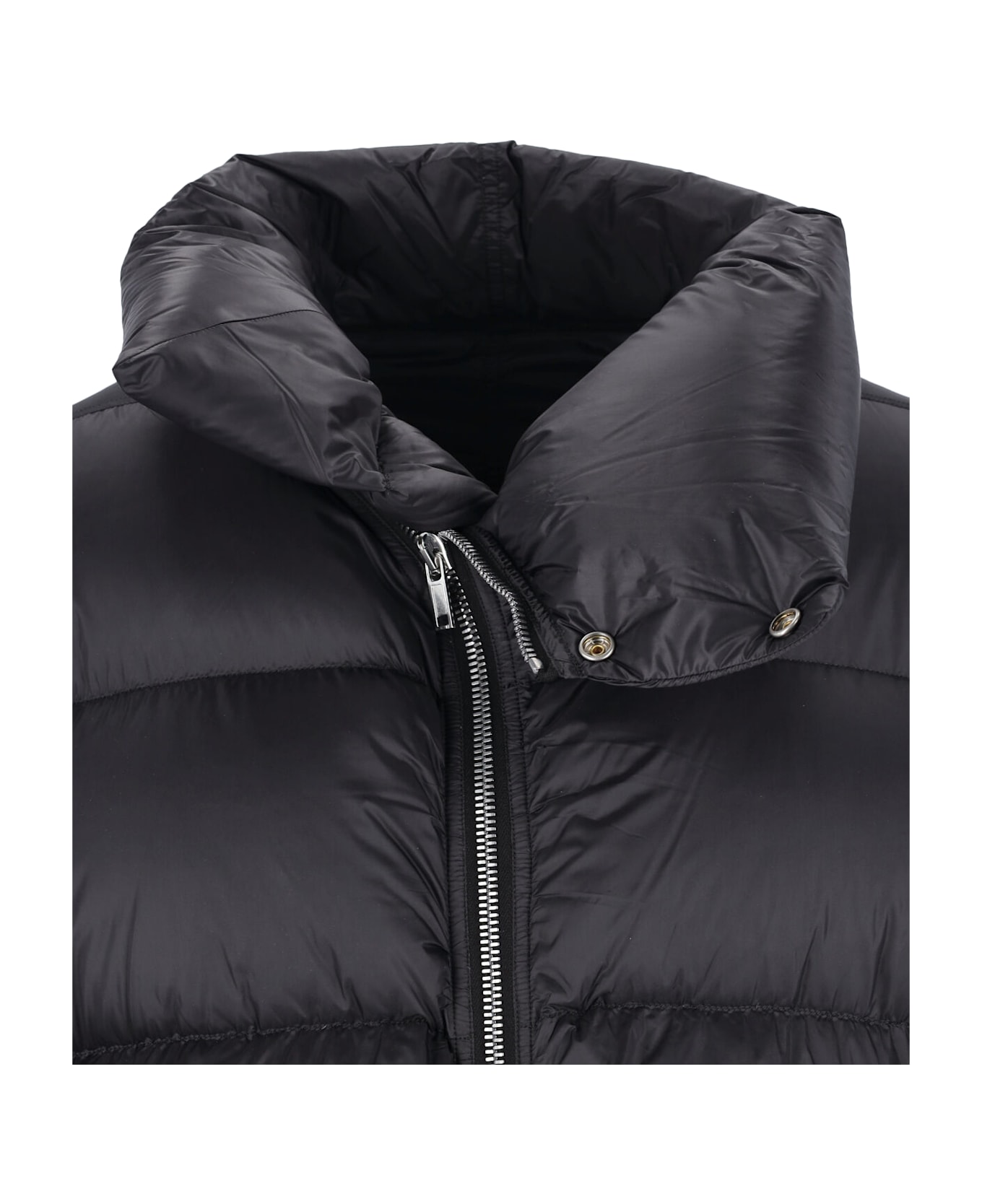 Rick Owens Long Down Jacket "turtle" - Black  