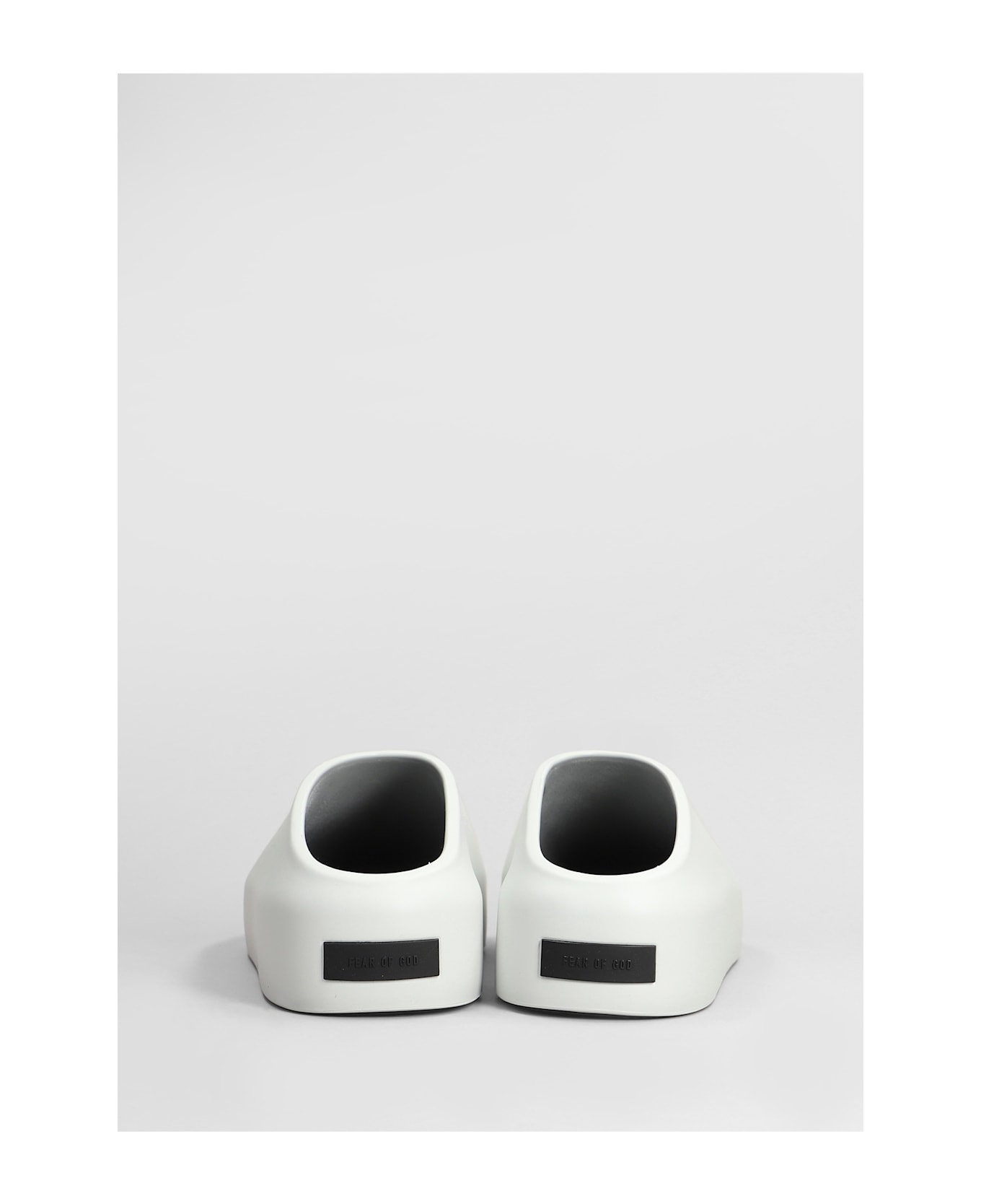 Fear of God California Slipper-mule In Grey Rubber/plasic - grey