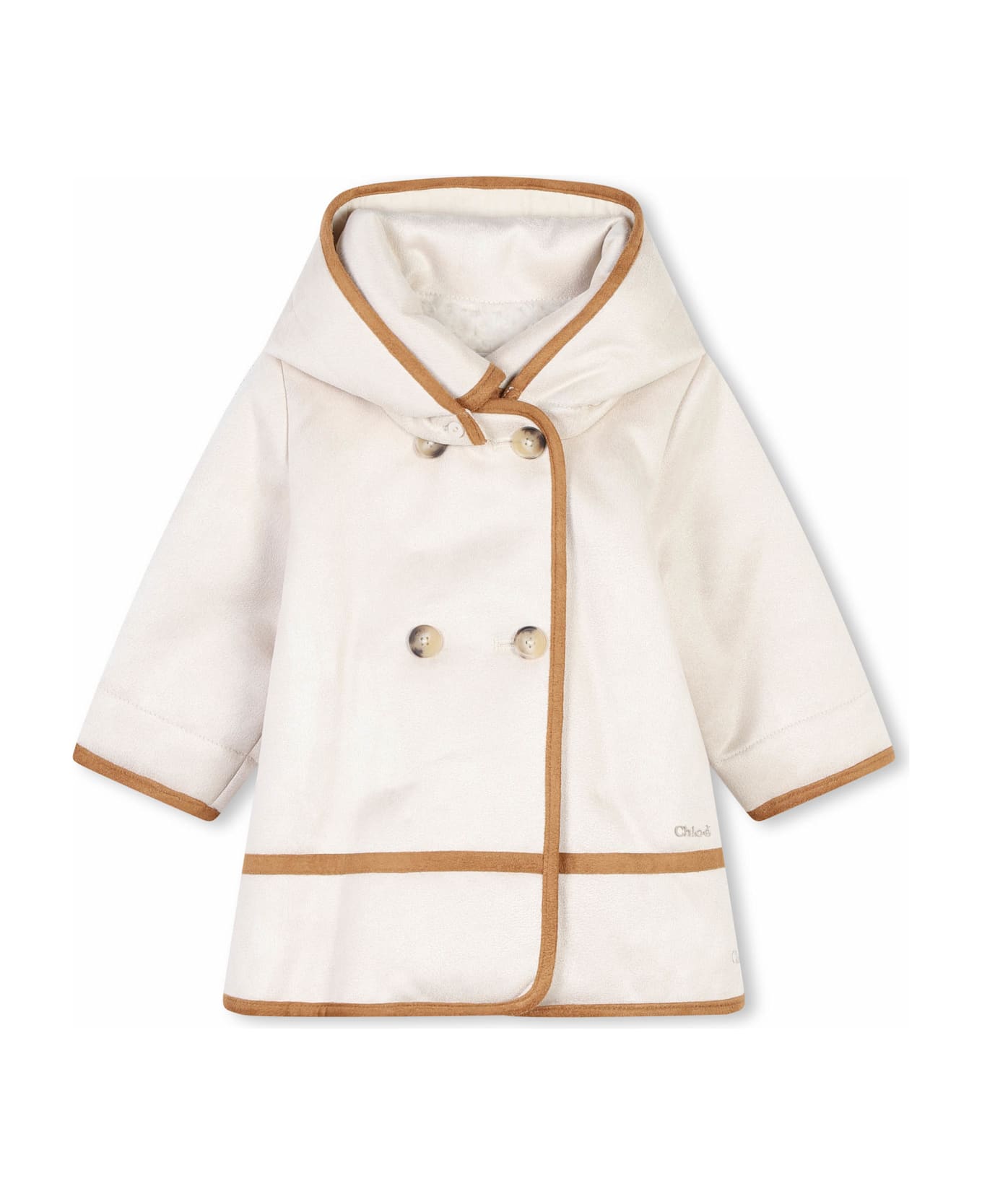 Chloé Hooded Coat - Beige