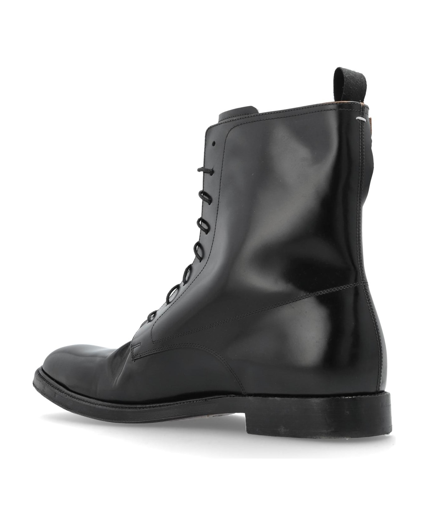Maison Margiela Leather Ankle Boots - BLACK