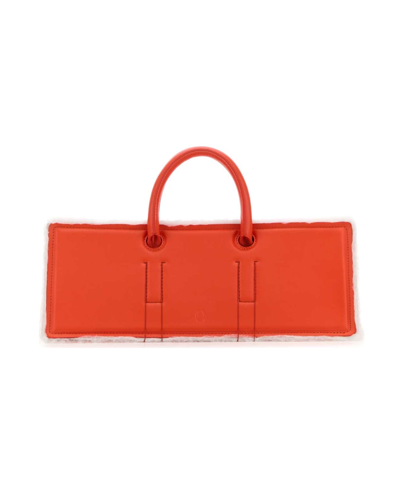 Dentro Coral Leather Otto Handbag - RED トートバッグ