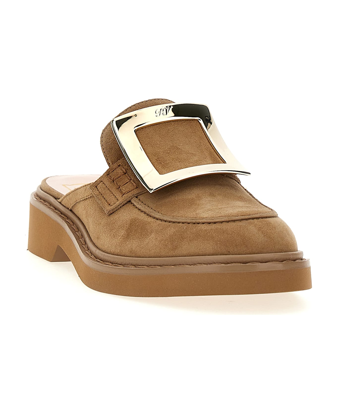 Roger Vivier 
viv
 Rangers
 Mules - Brown