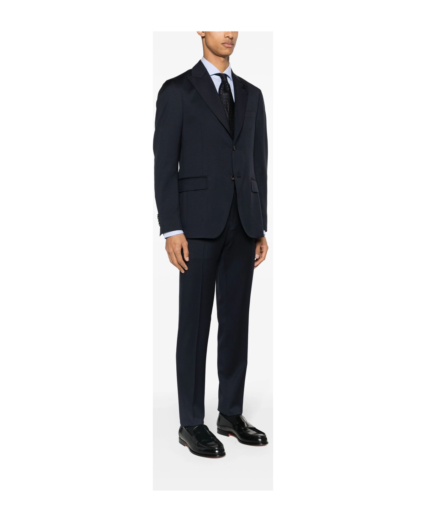 Lardini Single-breasted Wool Suit - Blue スーツ