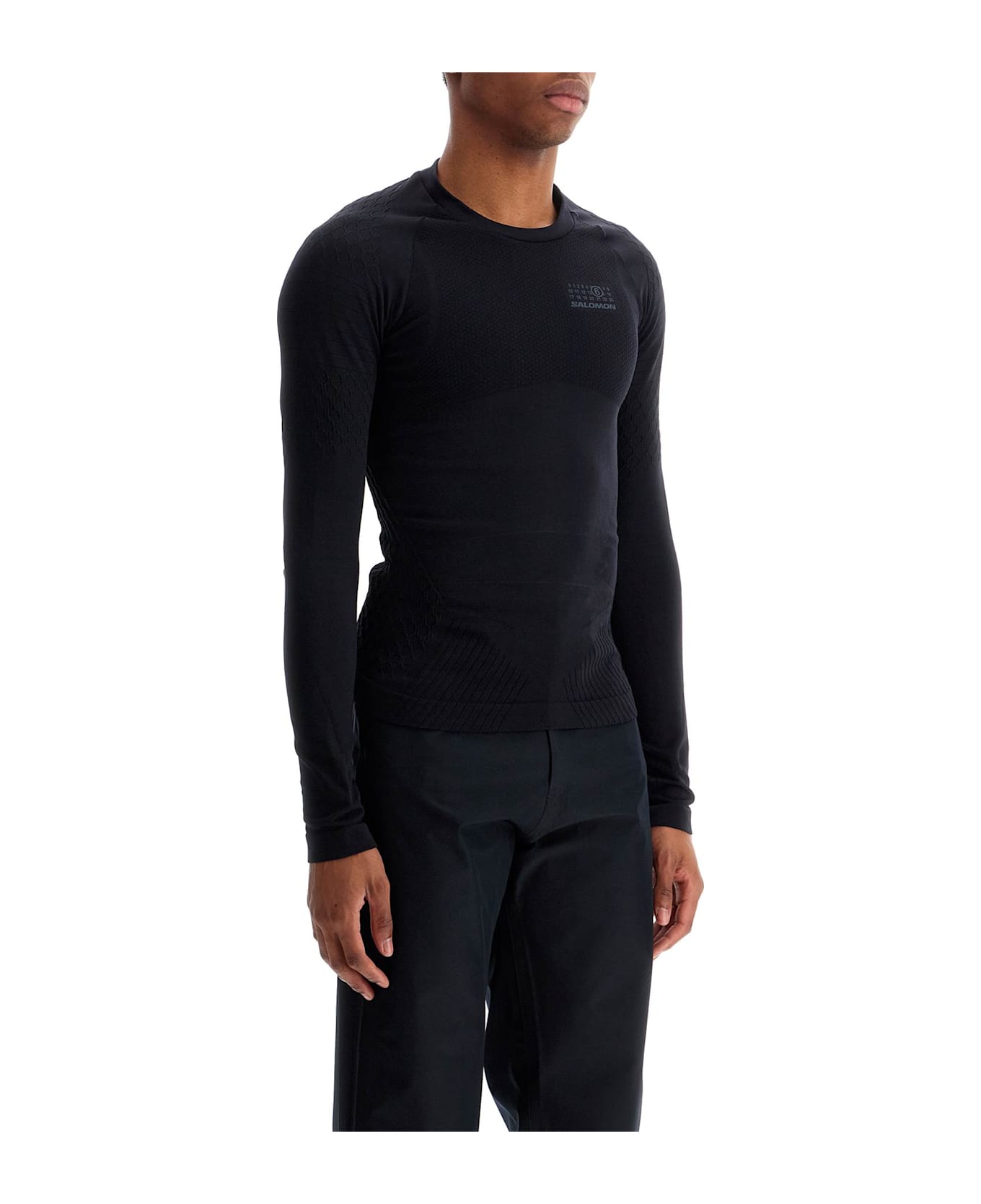 MM6 Maison Margiela Mm6 X Salomon Long Sleeve Thermal Jersey - Deep Black