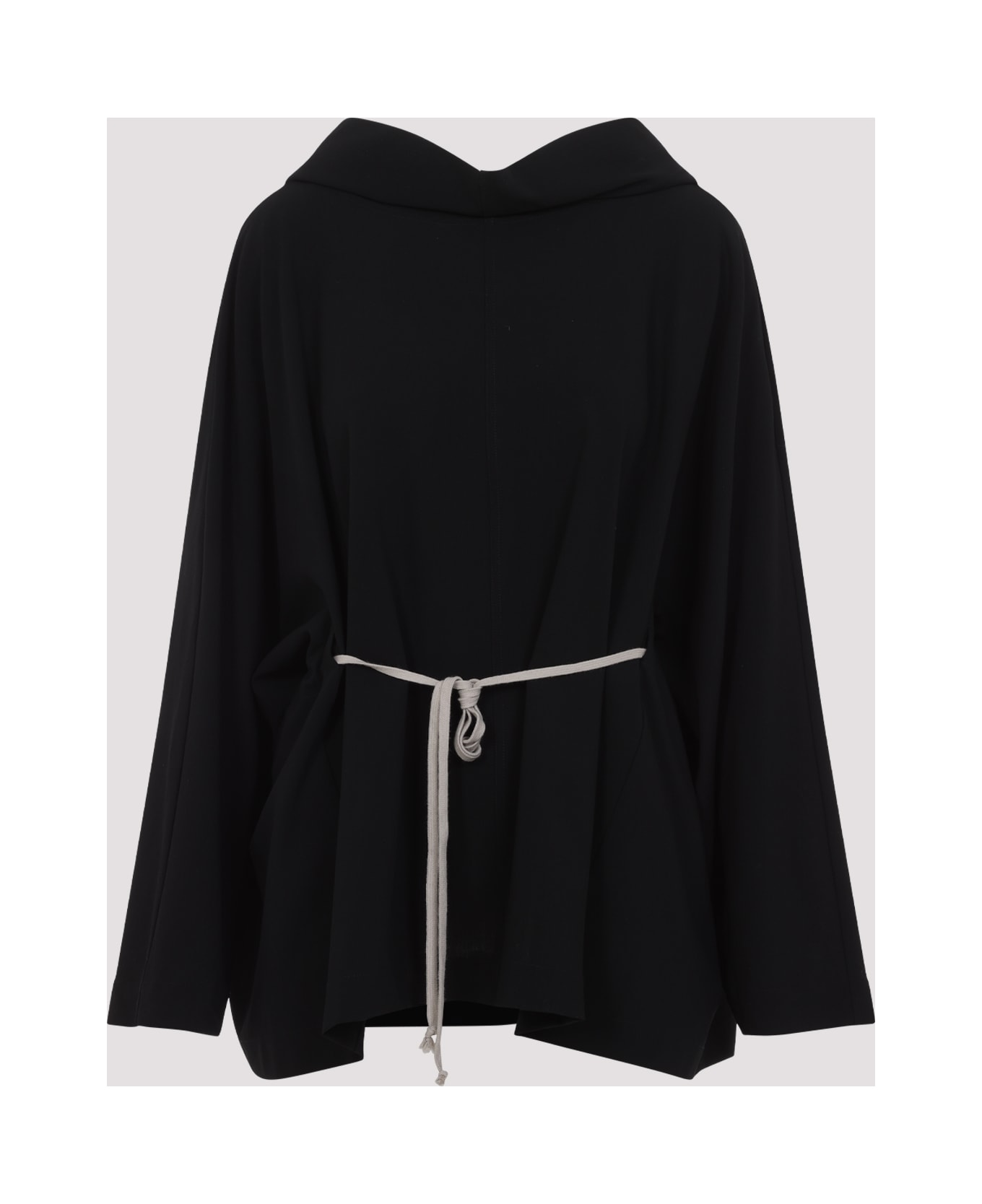 Rick Owens Hooded Tunic Mini Dress - Black