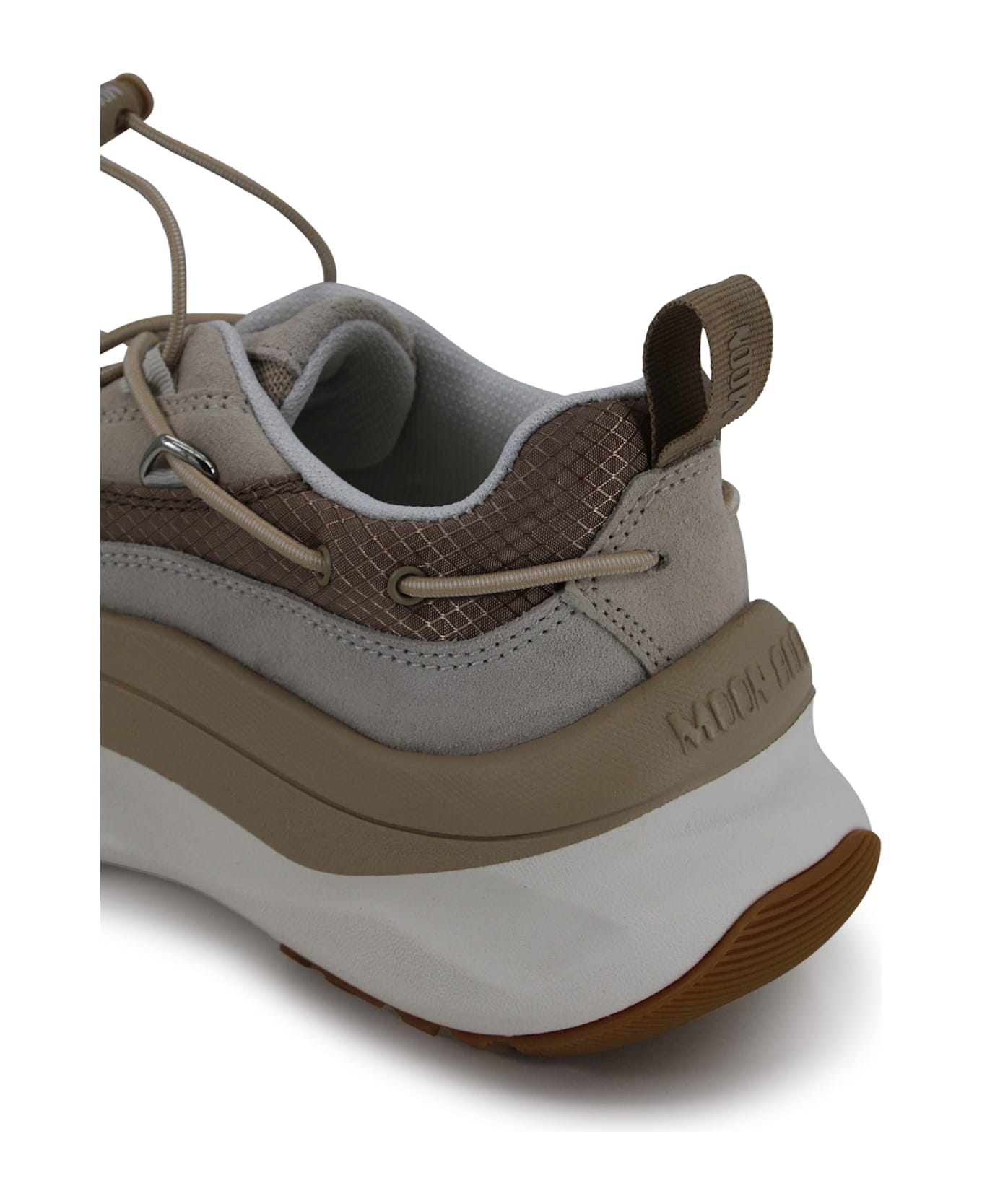 Moon Boot Sneakers With Elevated Sole - White