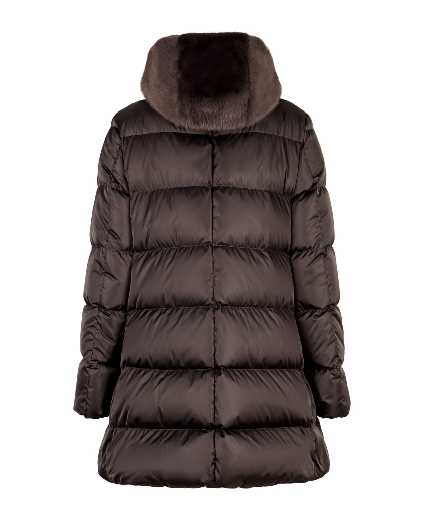 Herno Hooded Techno Fabric Down Jacket - grey