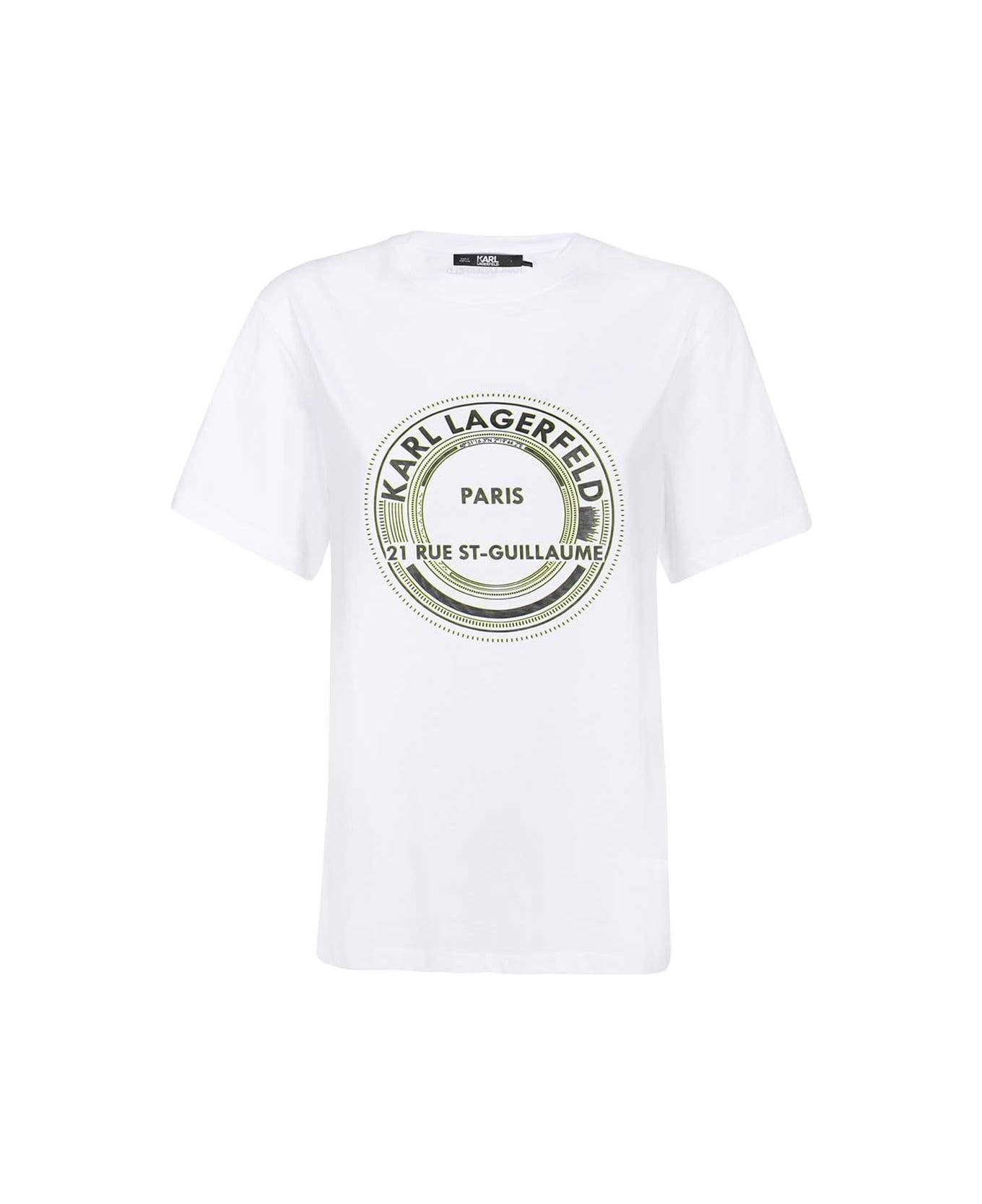 Karl Lagerfeld Printed Cotton T-shirt - White