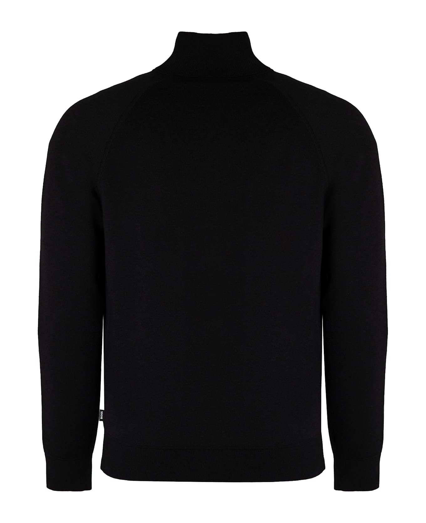 Hugo Boss High Collar Zipped Cardigan - black