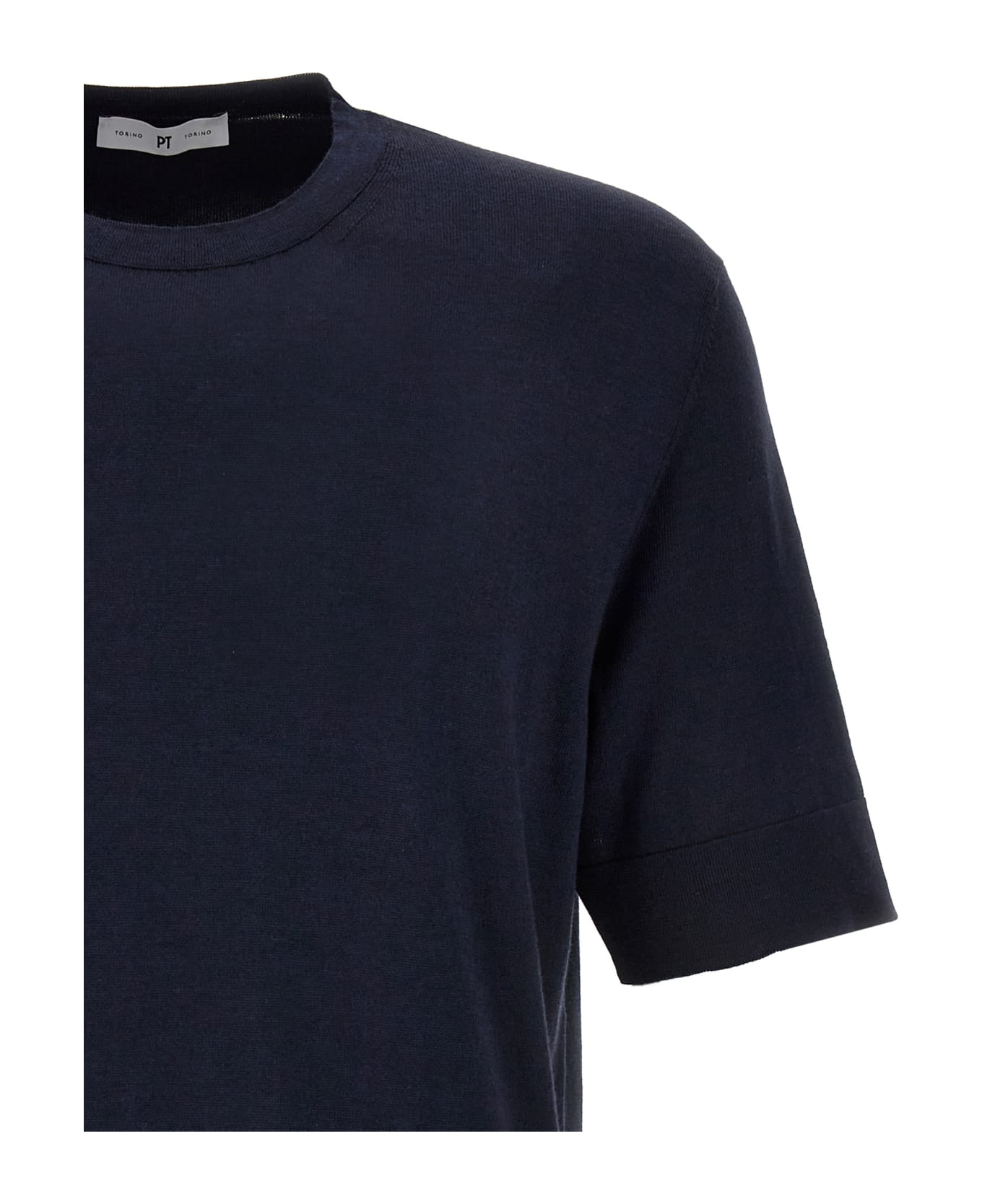 PT01 Silk Cotton Sweater - Blue