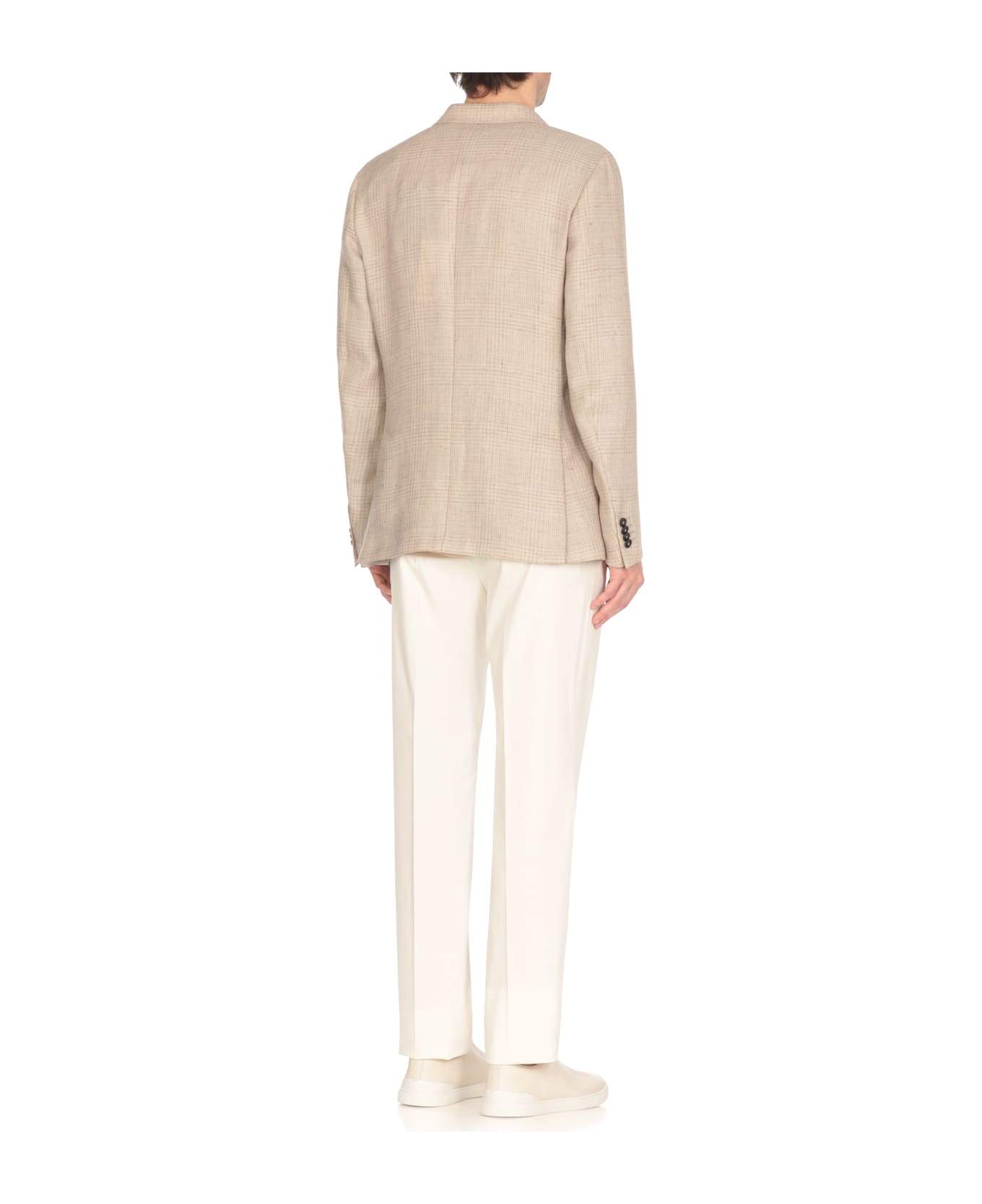 Zegna Linen And Wool Jacket - Beige
