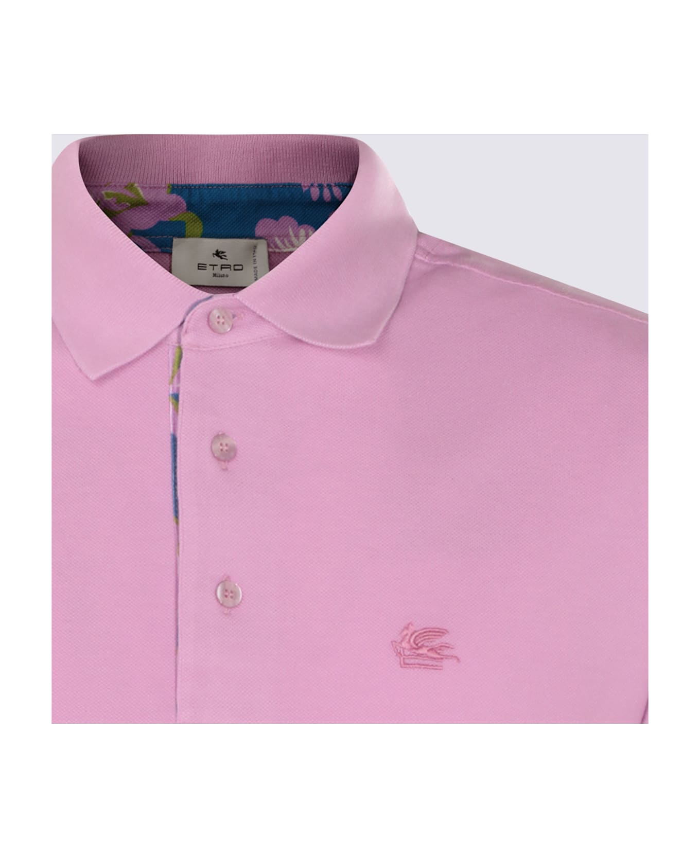 Etro Pink Cotton Polo Shirt