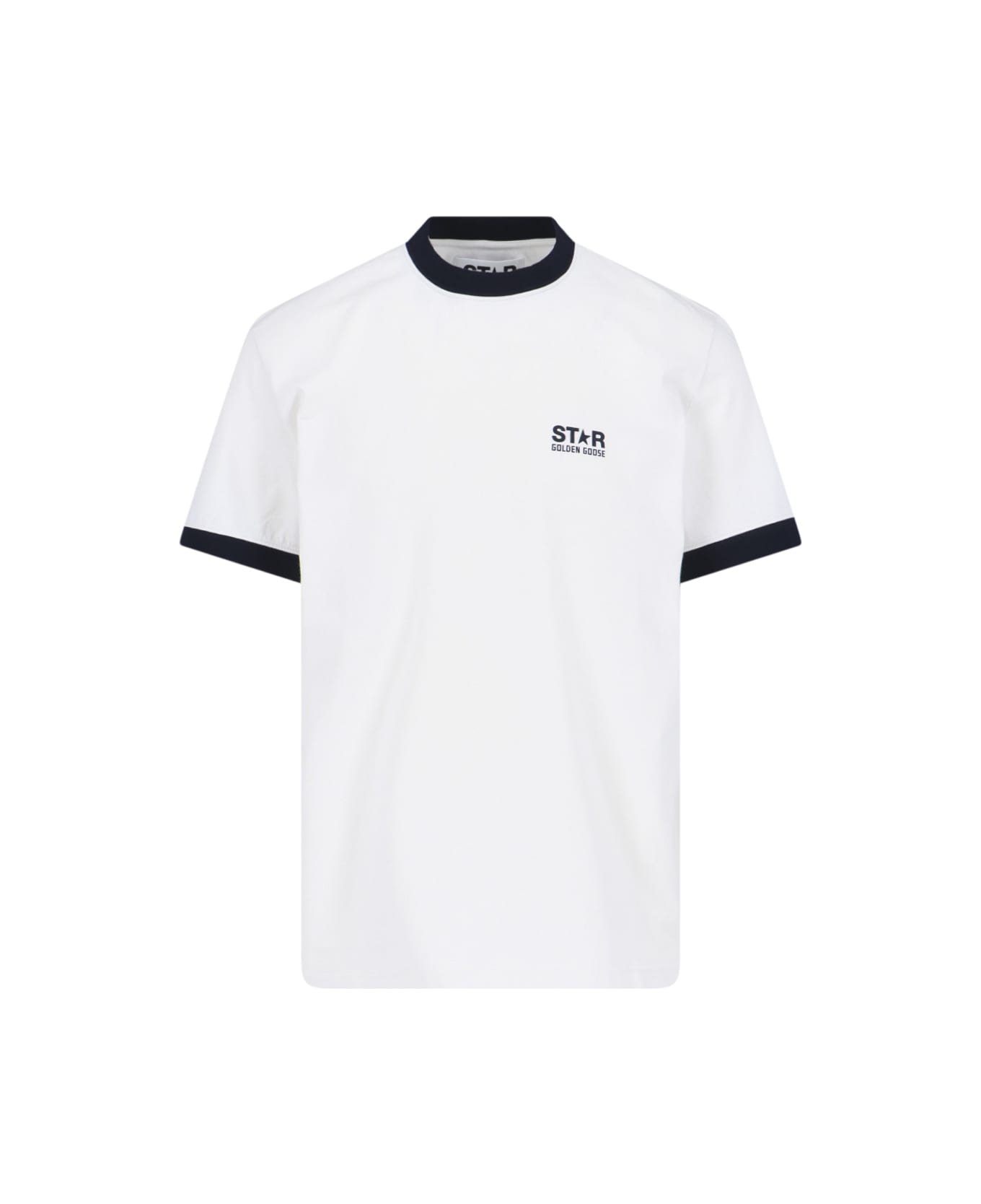 Golden Goose T-shirt With Contrasting Details - White