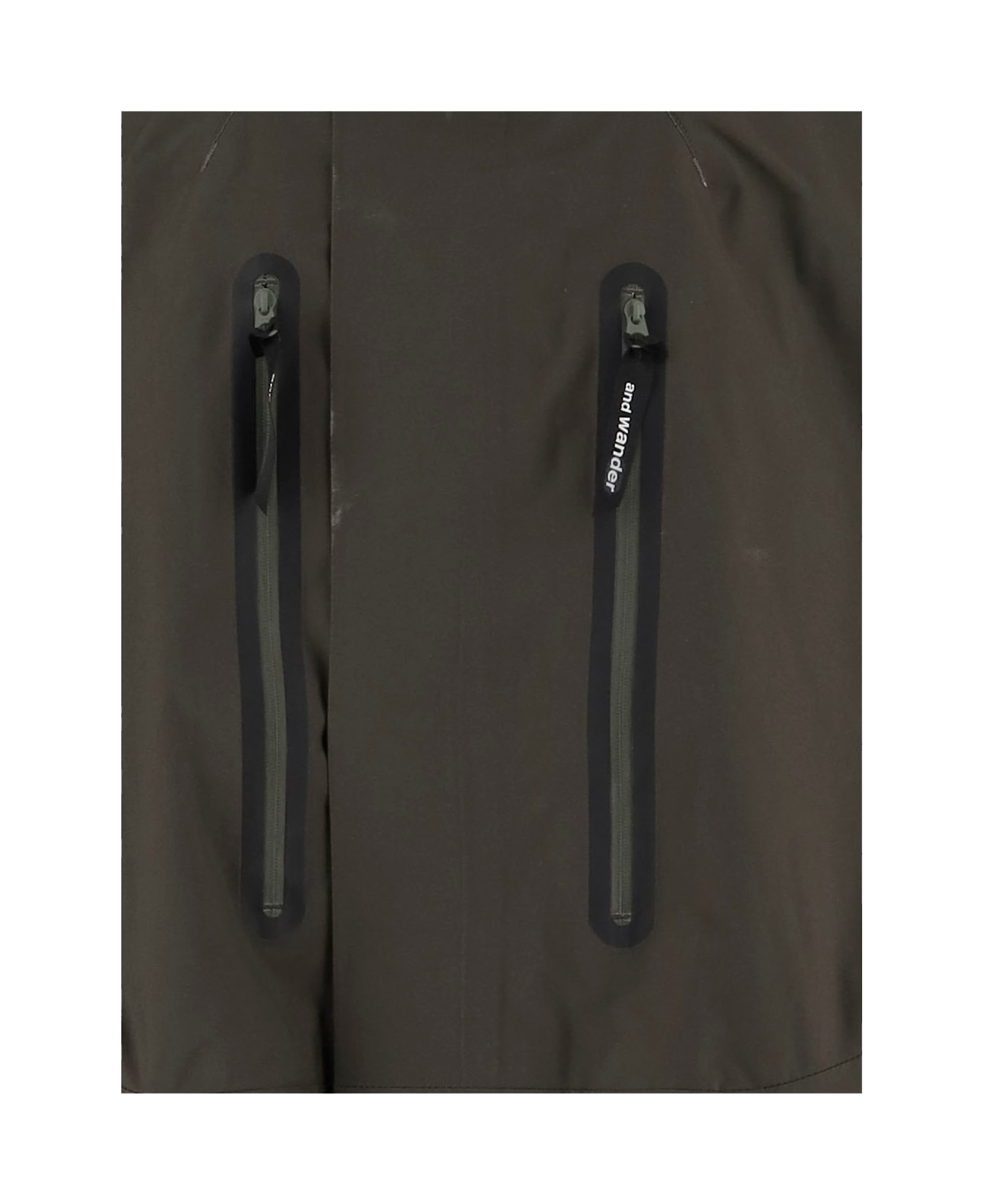And Wander Technical Jacket With Hood And Multiple Pockets - CACHI SCURO
