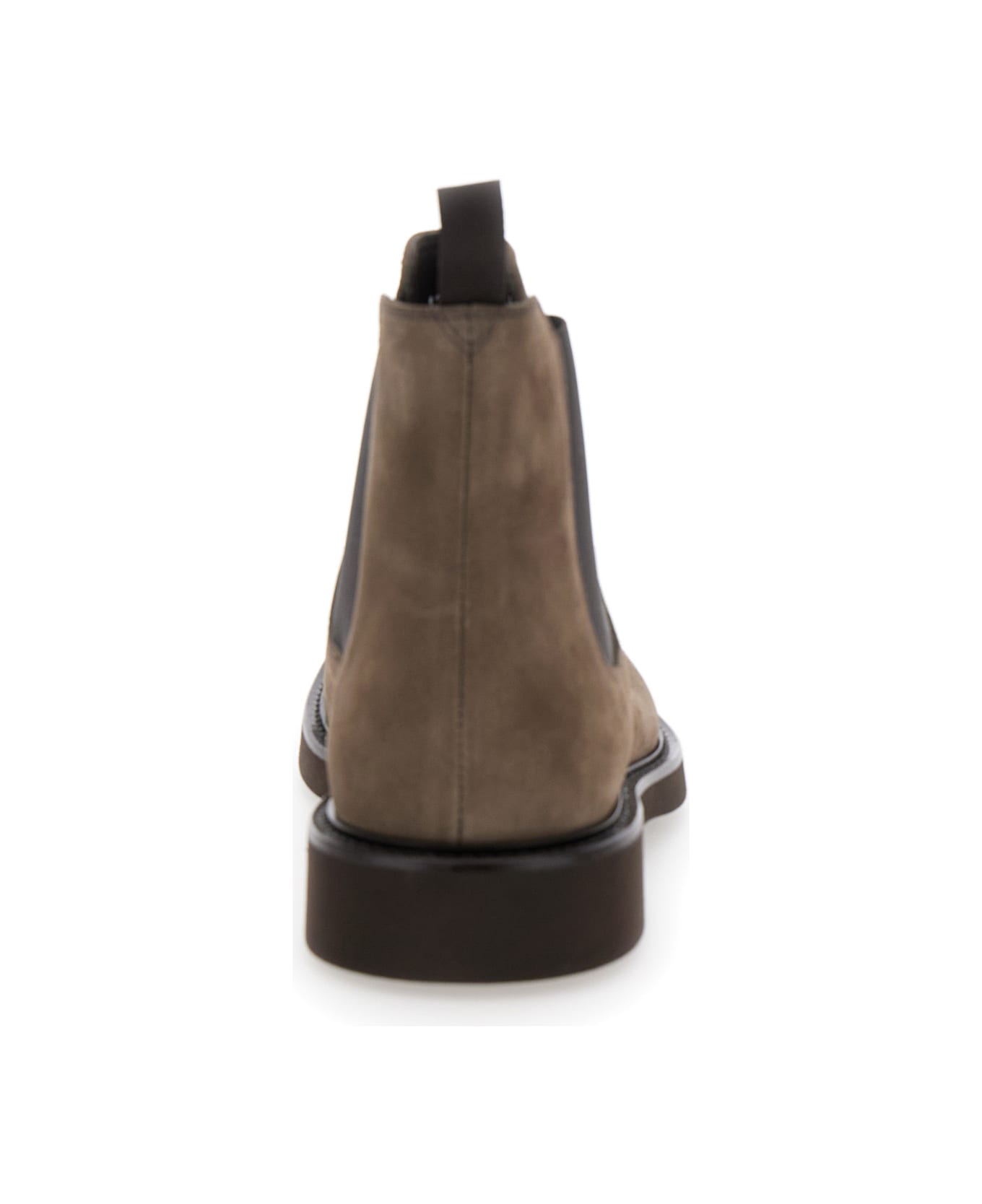 Doucal's 'beatles' Brown Chelsea Boots In Suede Man - Brown