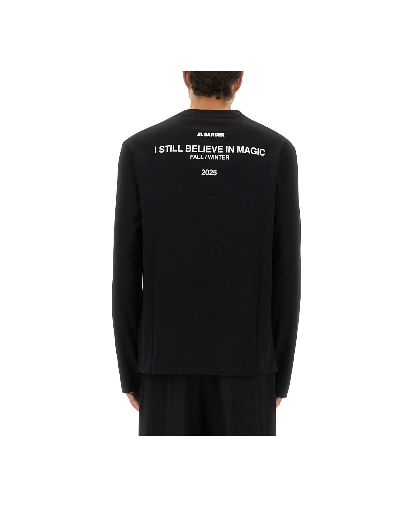 Jil Sander Long-sleeved T-shirt - BLACK