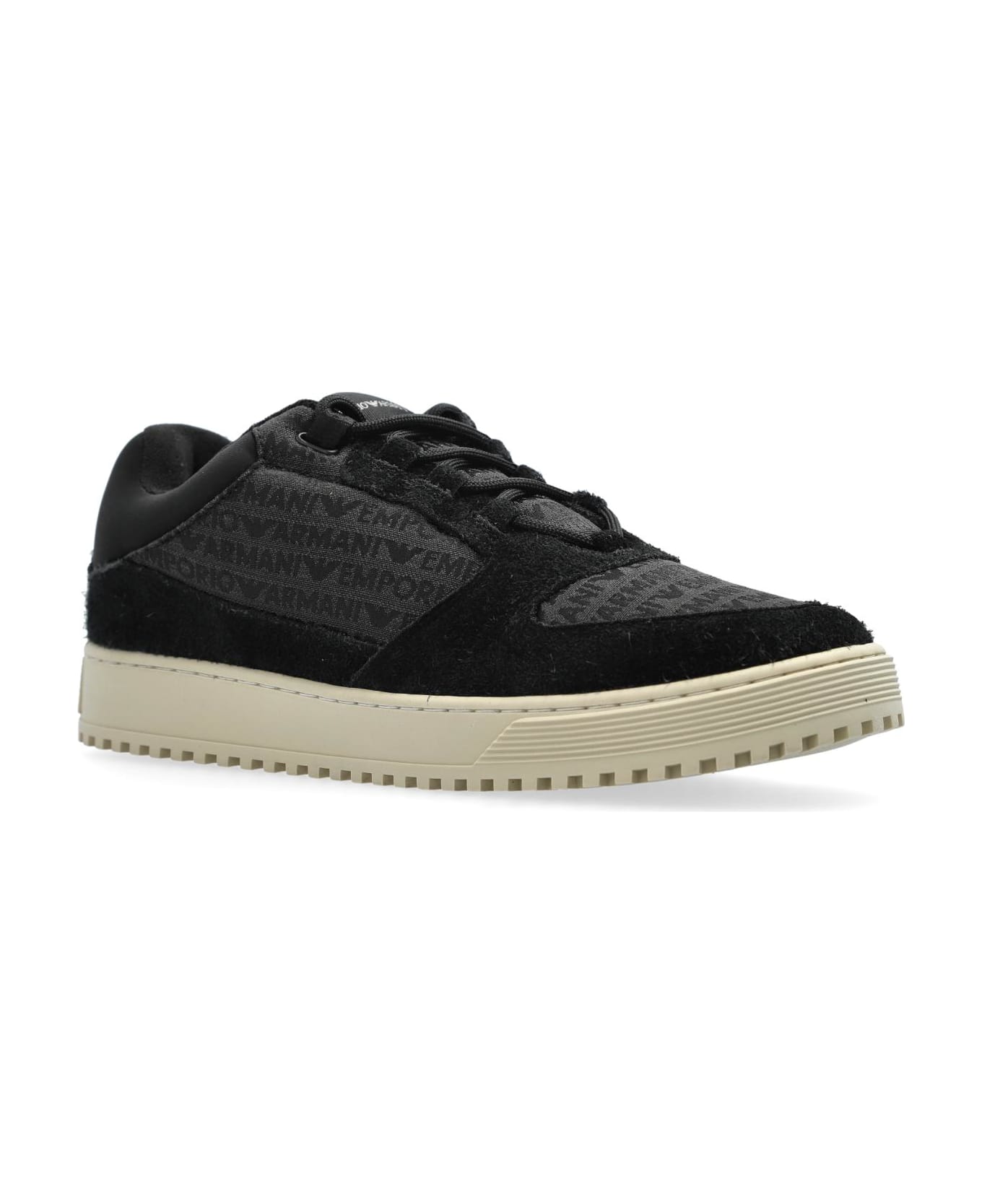 Emporio Armani Sneakers With Logo - Black