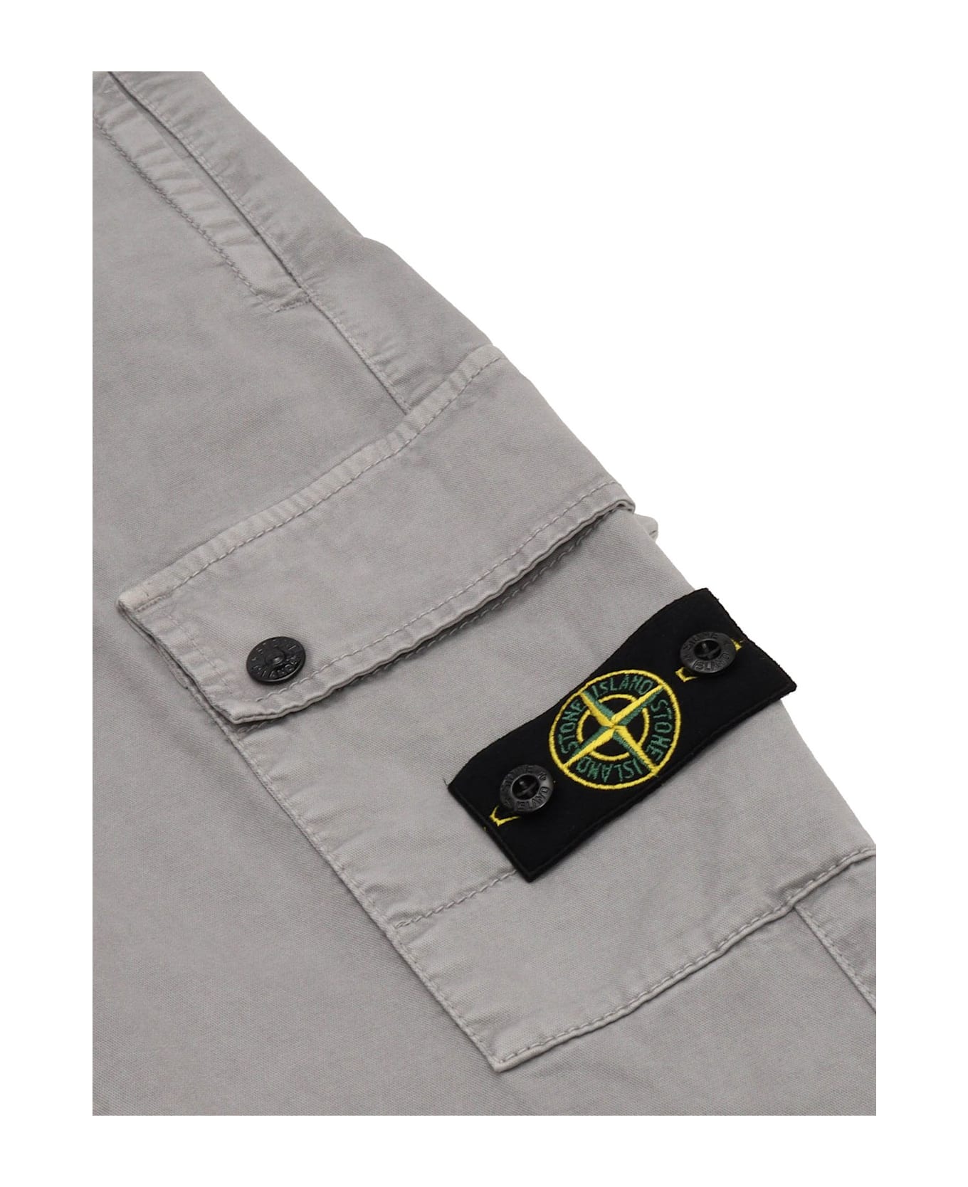 Stone Island Compass-badge Tapered-leg Trousers - Grigio