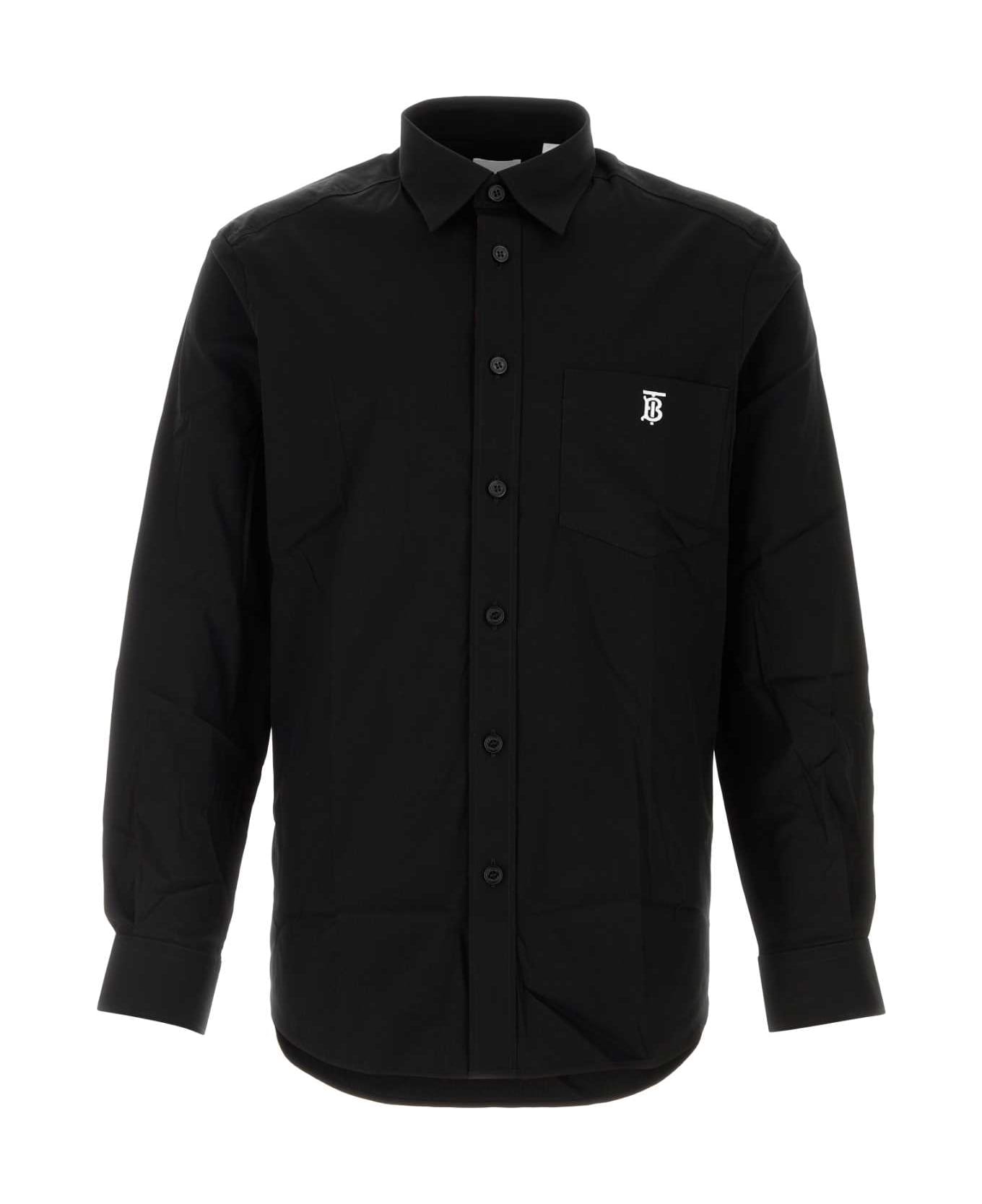 Burberry Black Stretch Poplin Shirt - A1189