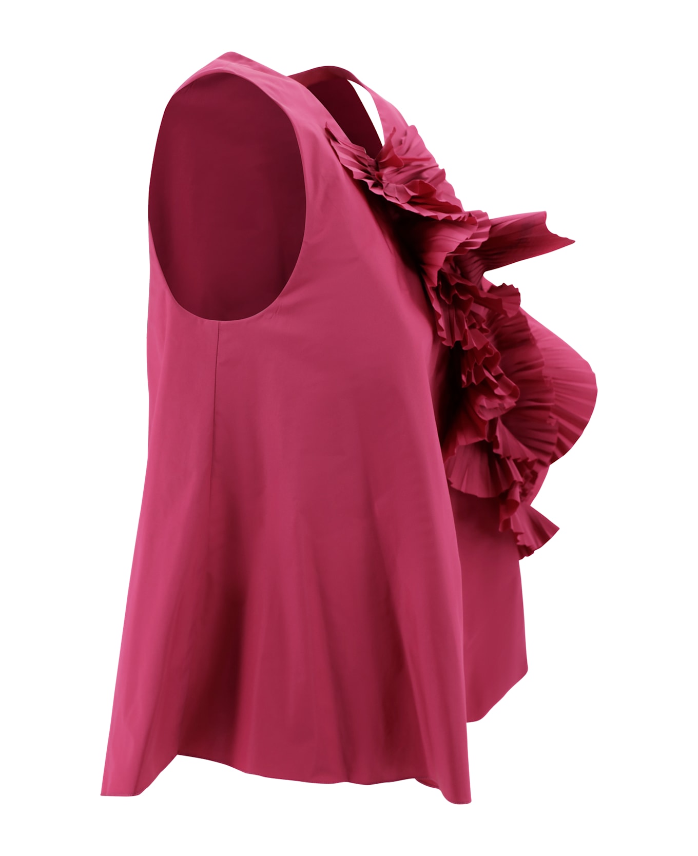 Parosh Ruffled Blouse - Fuchsia