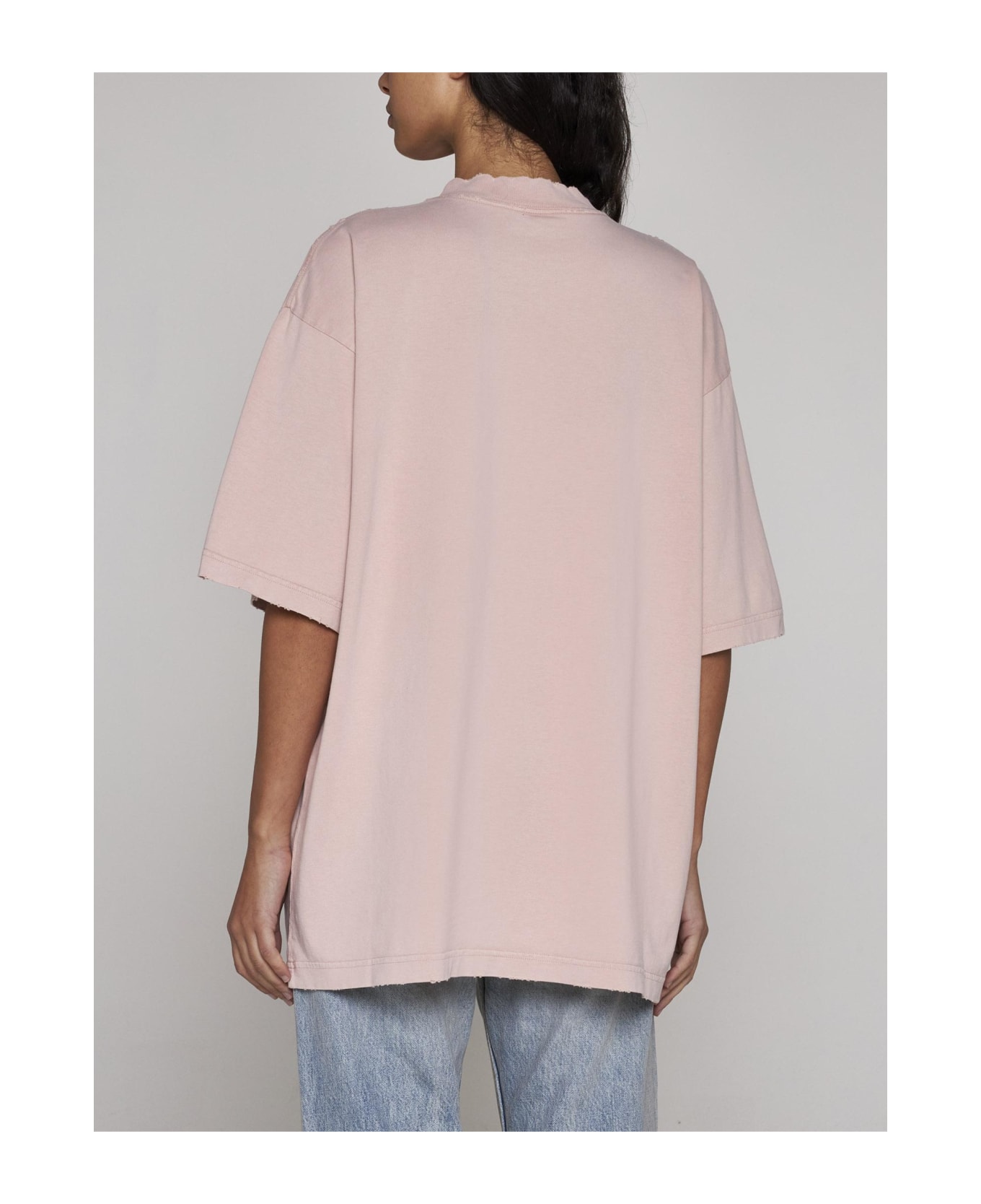 Balenciaga Logo Cotton T-shirt - Pink