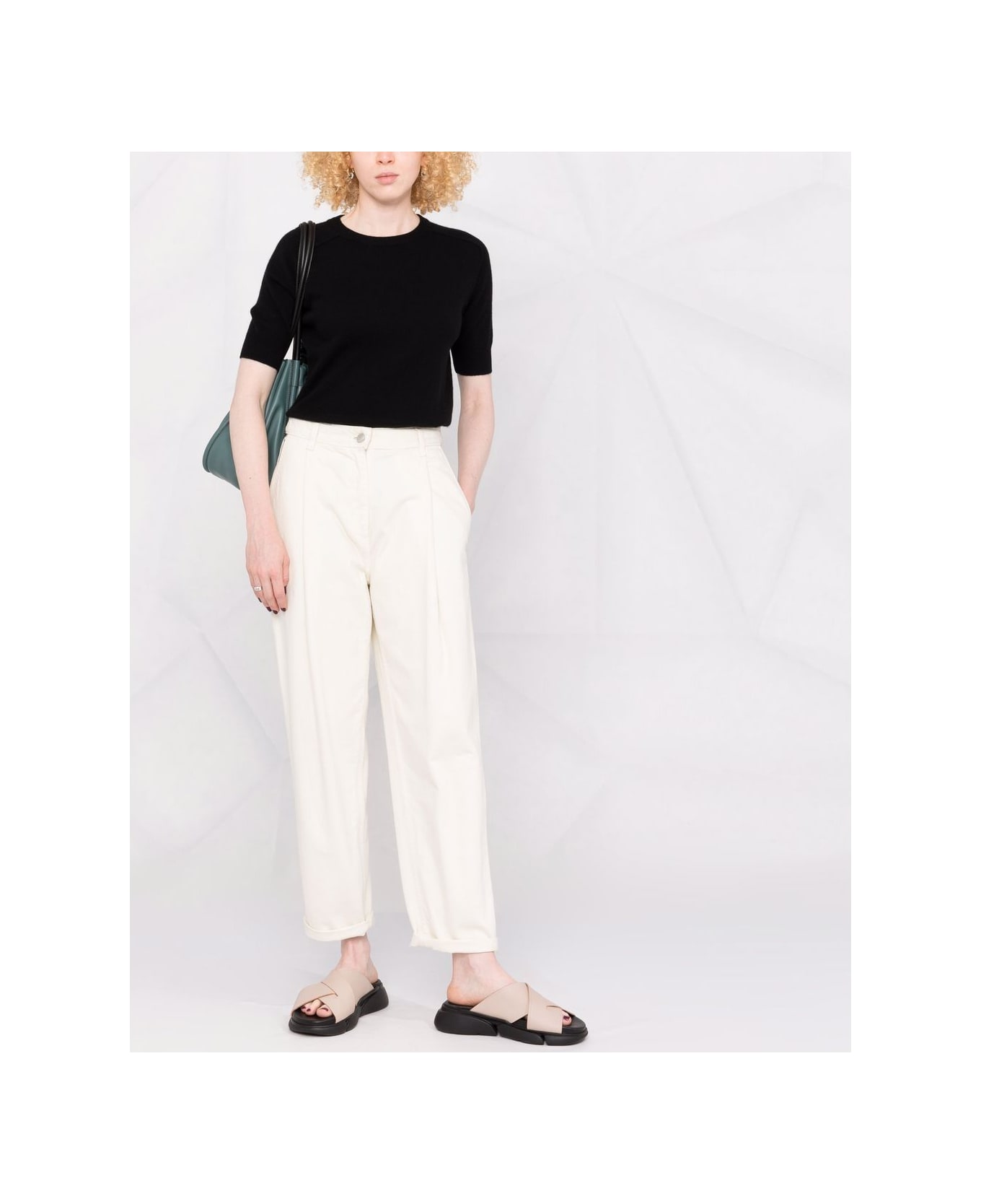 Lisa Yang Black Cashmere Crewneck Sweater - Black