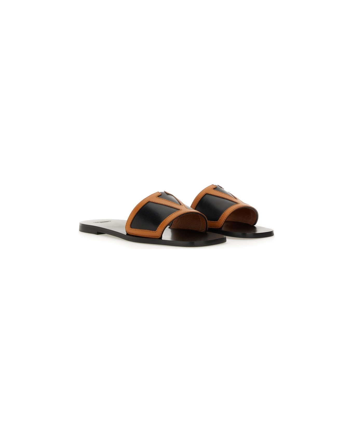 Valentino Garavani "viva Superstar" Slide Sandal - BLACK