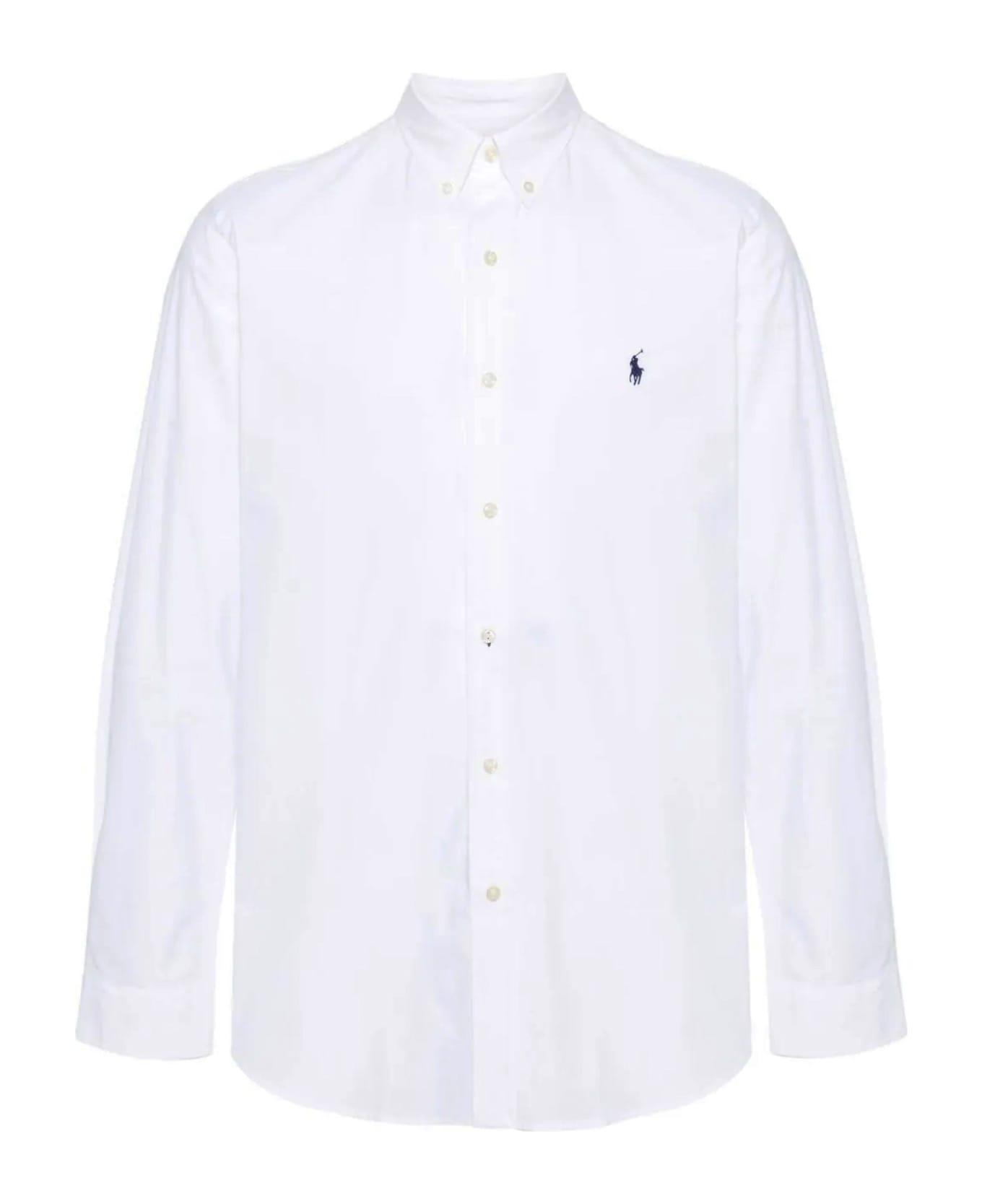 Polo Ralph Lauren White Stretch-cotton Shirt - White