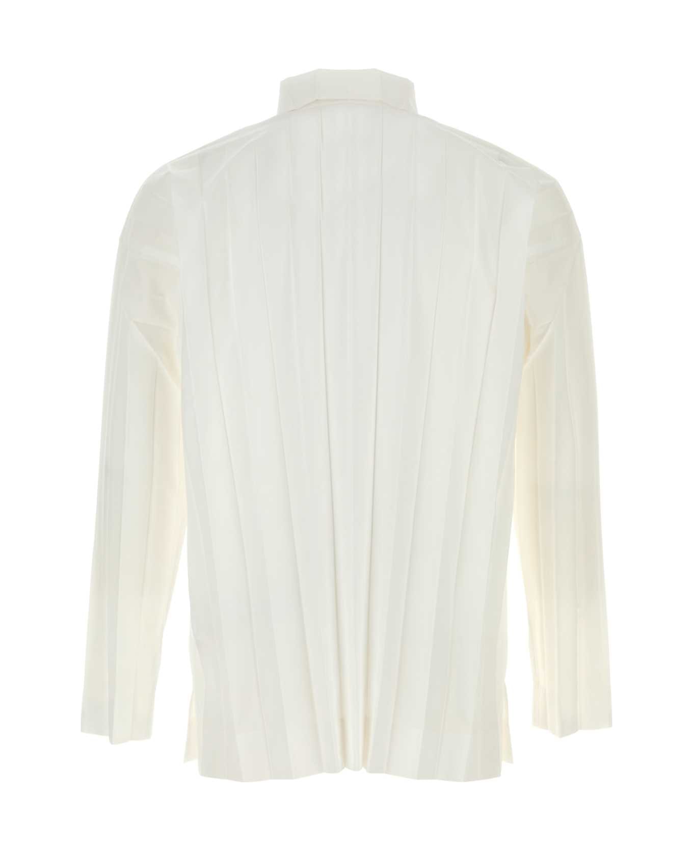 Homme Plissé Issey Miyake White Polyester Shirt - White