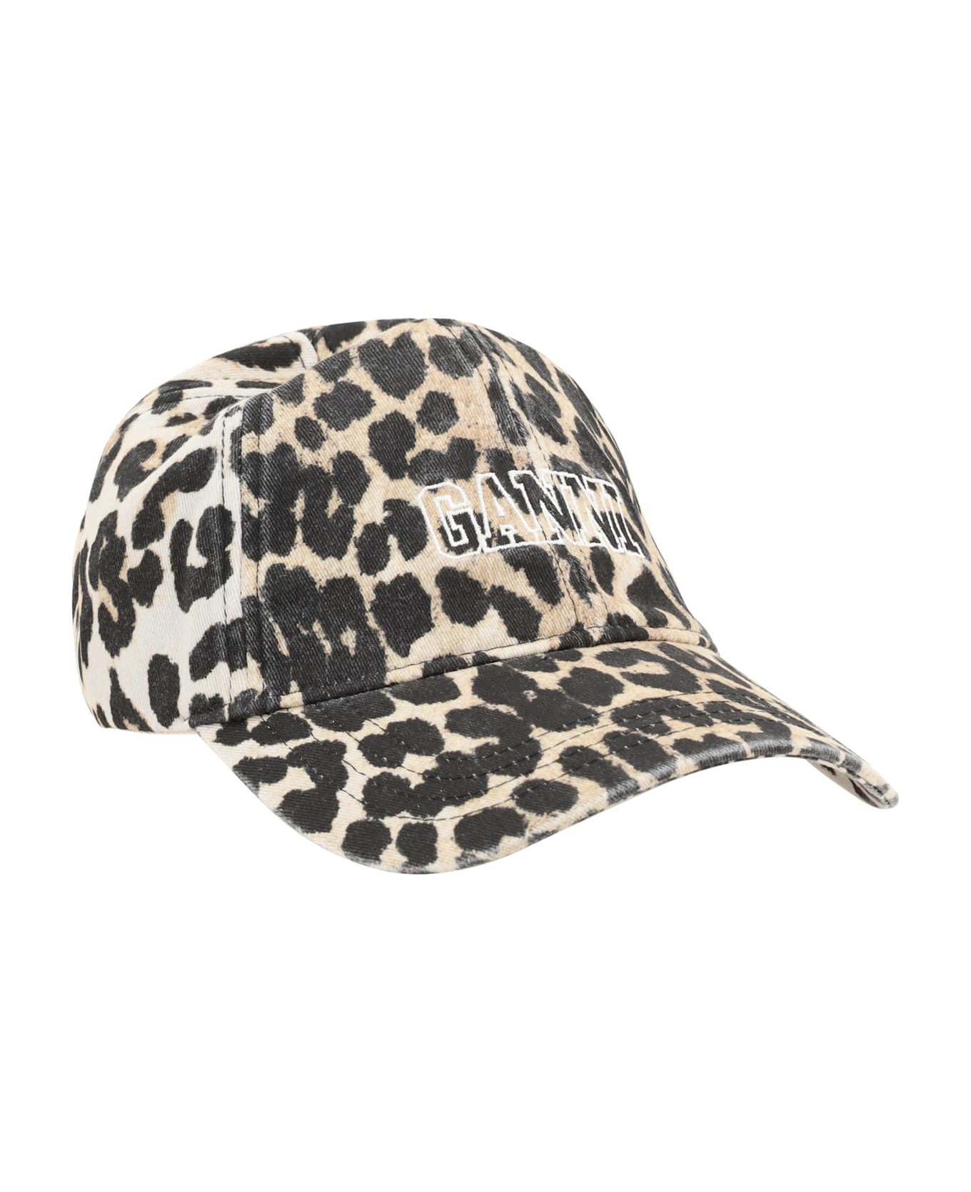 Ganni Baseball Hat - Leopard