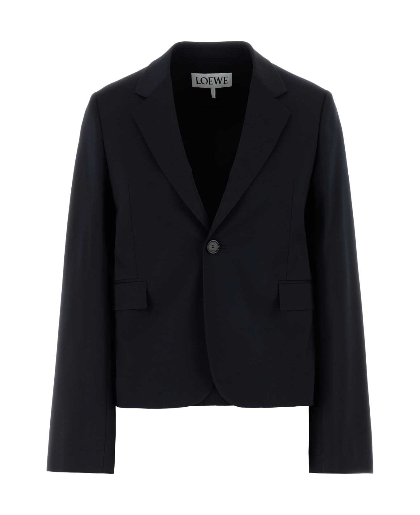 Loewe Midnight Blue Wool Blazer - DARKNAVYBLUE