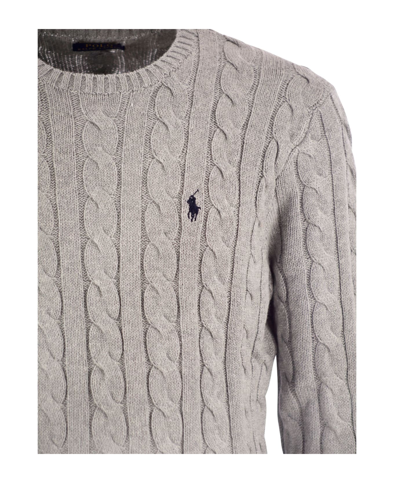 Polo Ralph Lauren Plaited Cotton Jersey - Grey