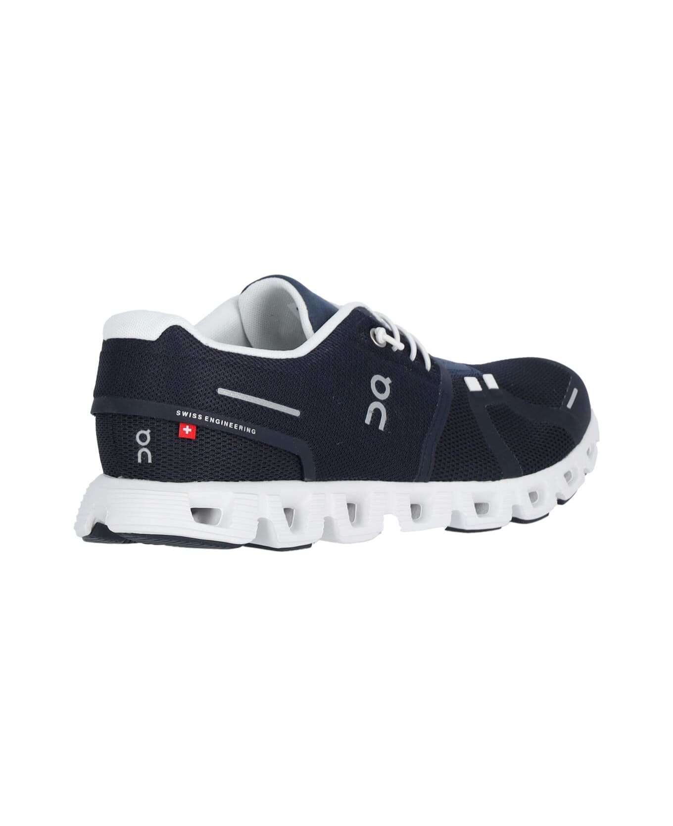 ON 'cloud 5' Sneakers - MIDNIGHT WHITE